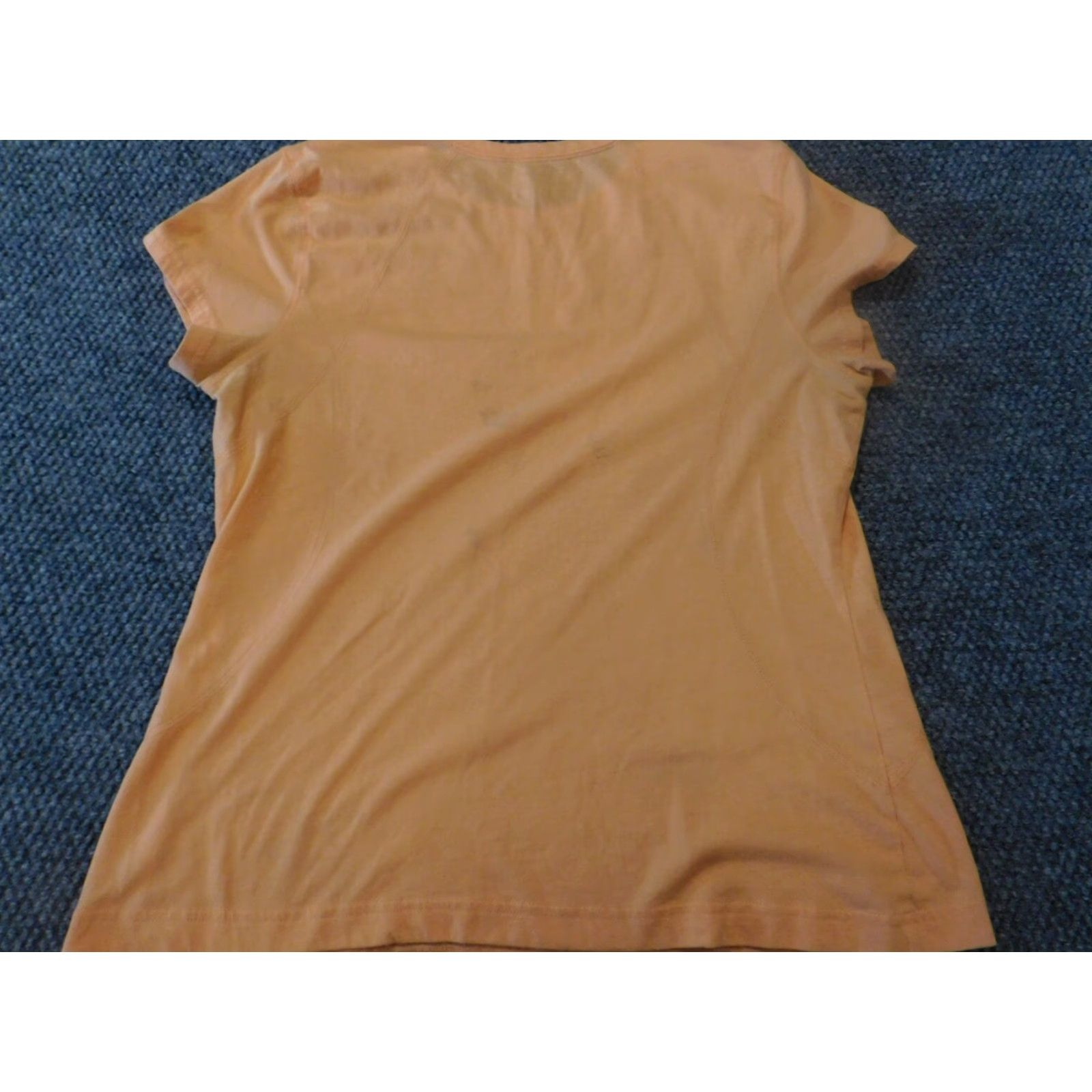 Tek Gear Tek Gear Womens Shirt XL Orange Tee Stretch Active Casual Short Sleeve Round Neck Pullover Cotton Polyester Blouse Regular Womens Size XL / US 12-14 / IT 48-50 - 6 Thumbnail
