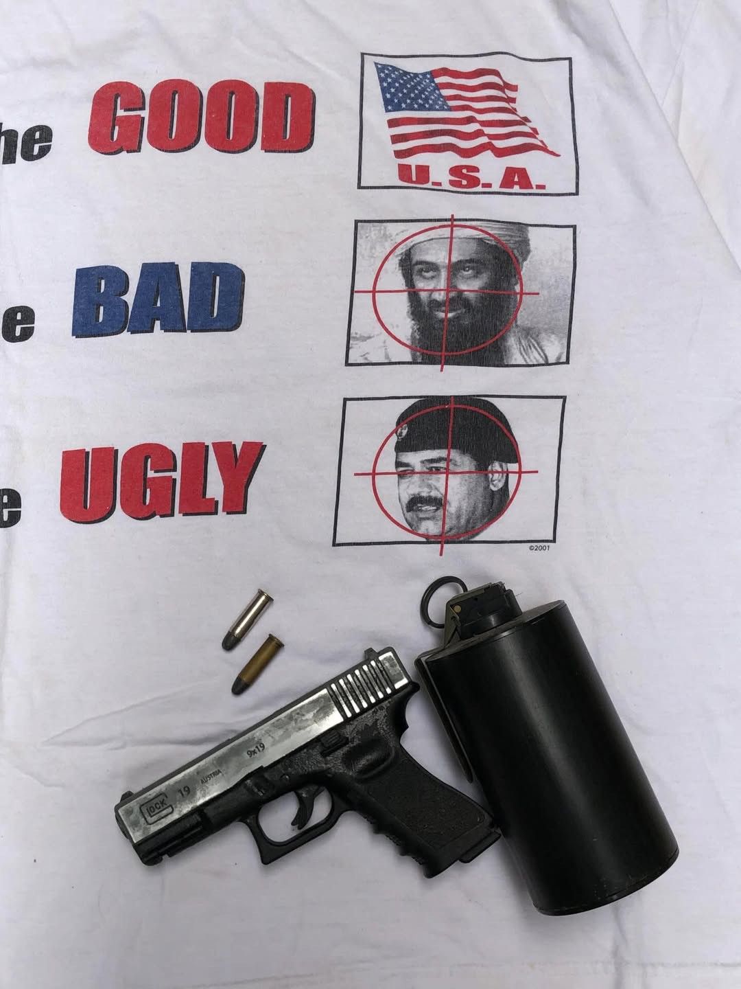Vintage Rare Osama Bin Laden Target Operation T-Shirt Size US XL / EU 56 / 4 - 2 Thumbnail