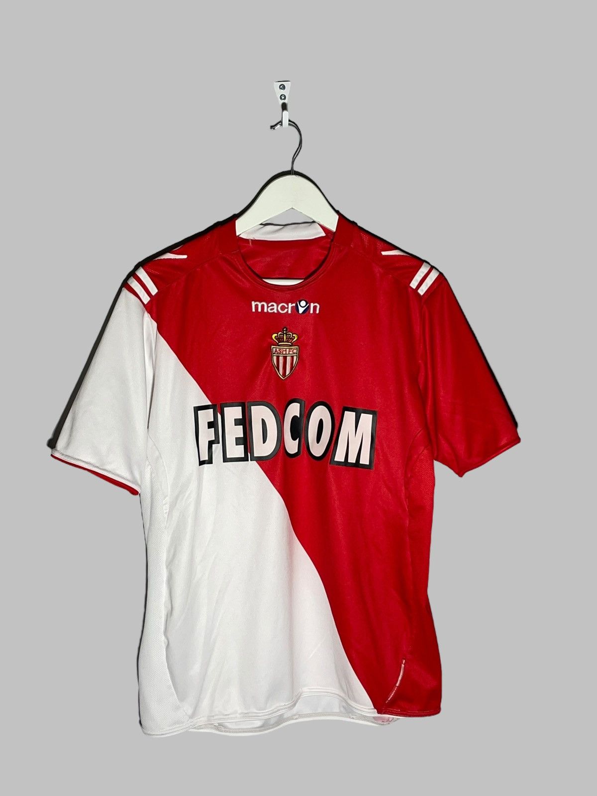 Macron As Monaco Macron 2010/11 Home Football Shirt Soccer Jersey Size US M / EU 48-50 / 2 - 1 Thumbnail