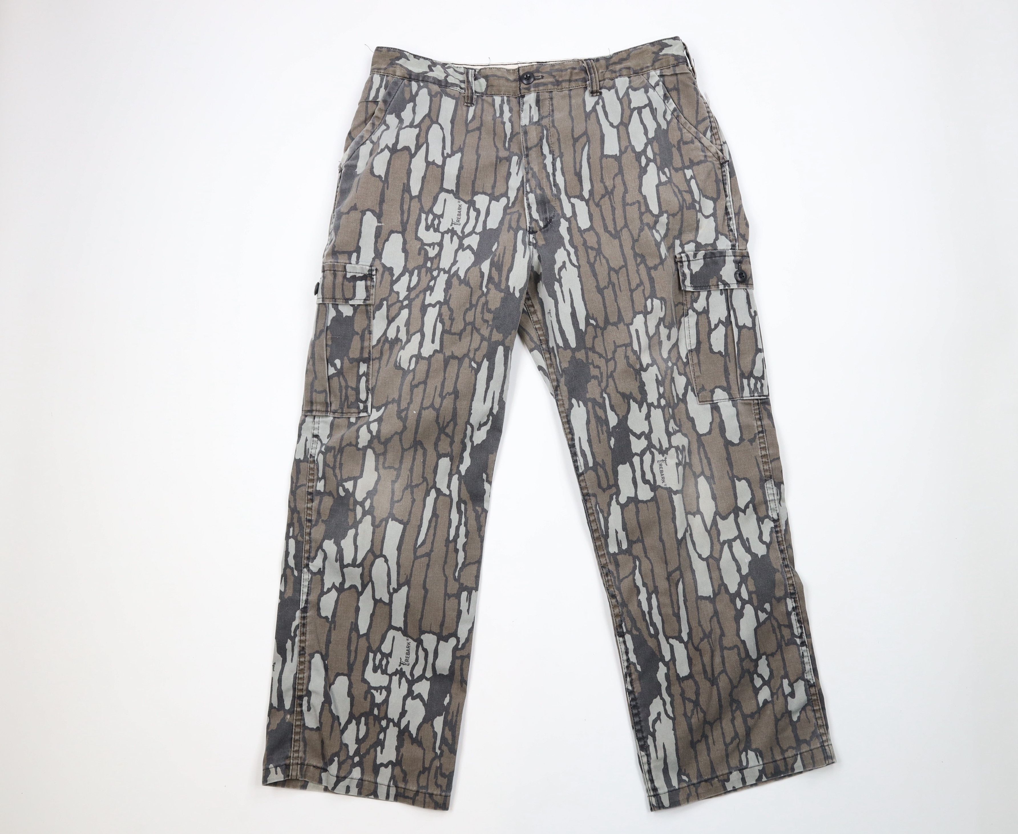 image of Vintage 90's Streetwear Trebark Camouflage Cargo Pants Usa, Men's (Size 36)