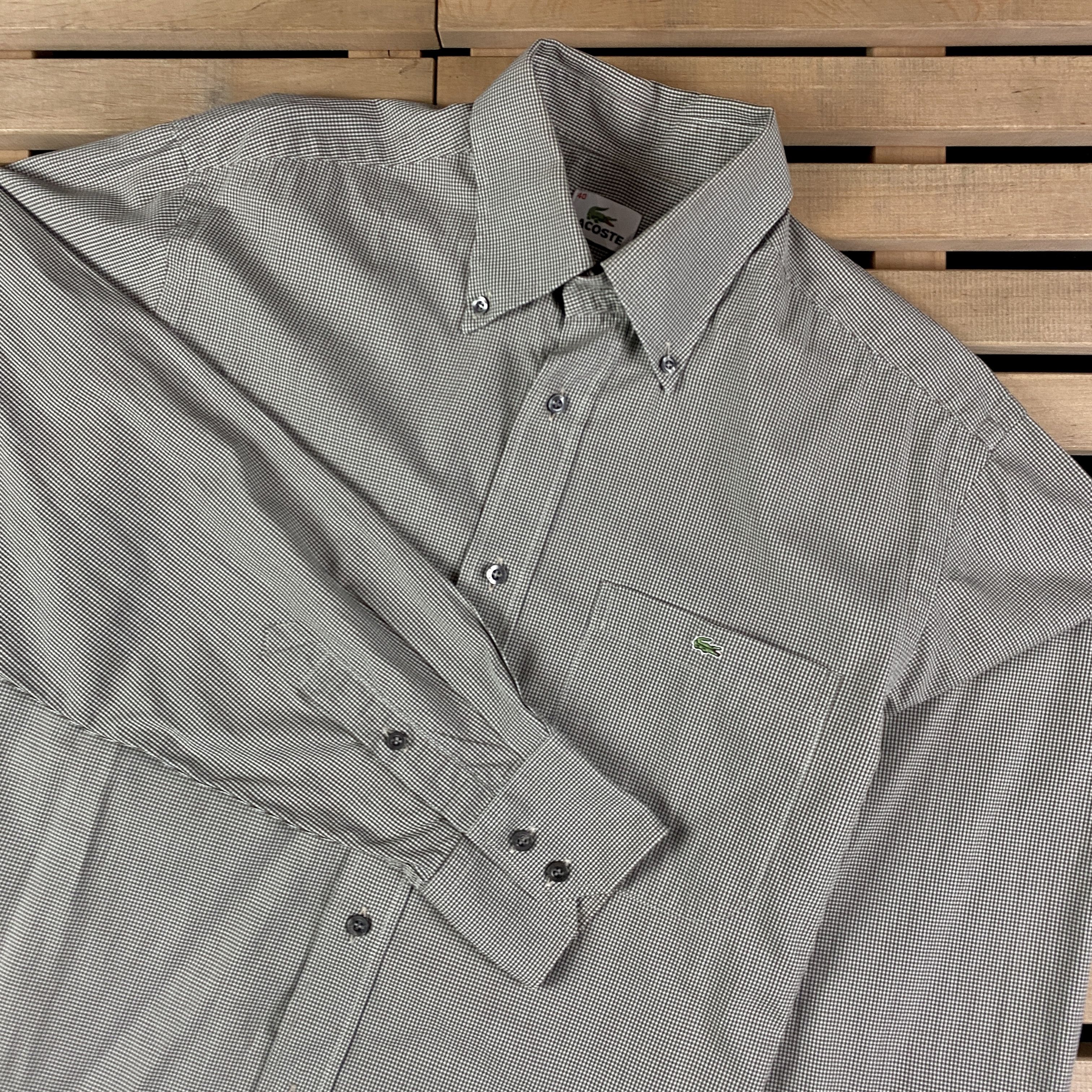Lacoste × Vintage Mens Vintage Long Sleeve Shirts Lacoste Size 40 Cotton Size US L / EU 52-54 / 3 - 2 Thumbnail