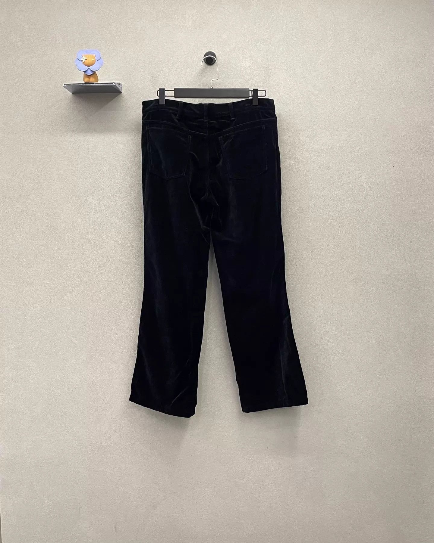 Celine CELINE mid-rise straight-leg velvet pants size 31 slim Size 31" - 2 Thumbnail