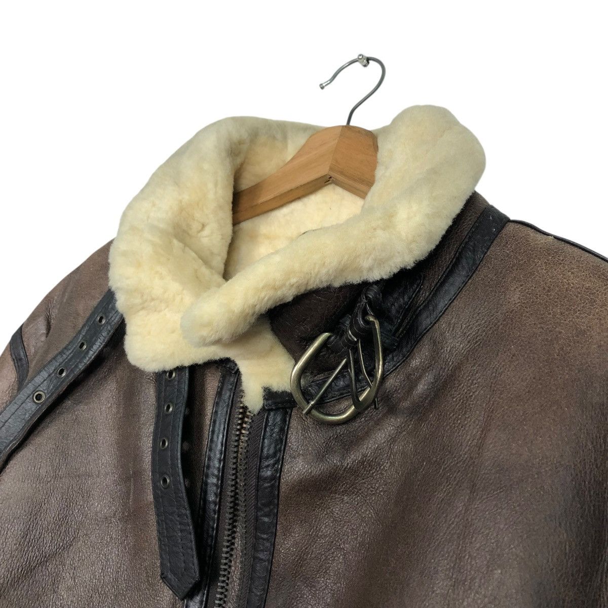 Vintage 🔥VINTAGE B 3 SHEARLING LEATHER JACKET TIGER ISSEY MIYAKE Size US L / EU 52-54 / 3 - 20 Thumbnail