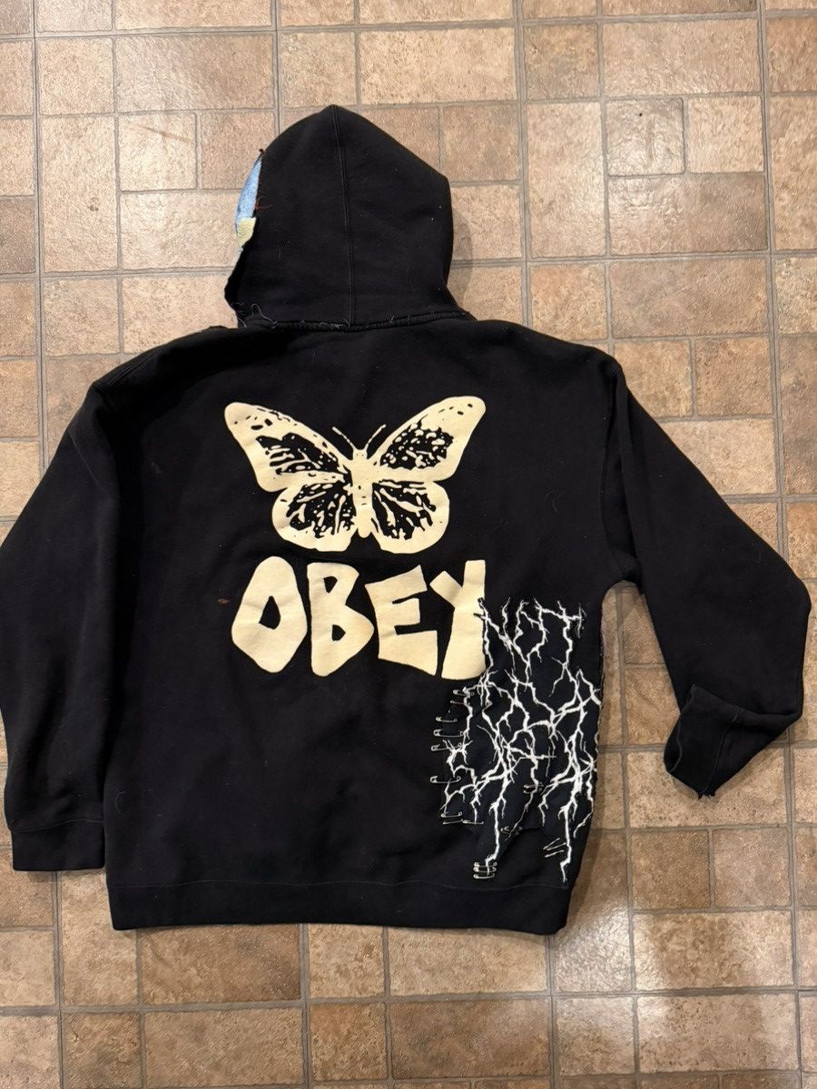 Obey OBEY “ON GOD” patch-work hoodie Size US XXL / EU 58 / 5 - 3 Thumbnail