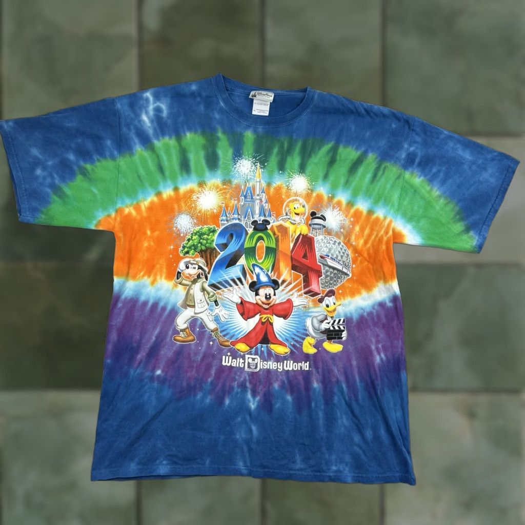 Disney Disney 2014 Walt Disney World Shirt Adult XL Colorful Tie Dye Theme Parks Mickey Mouse Size US XL / EU 56 / 4 - 1 Thumbnail
