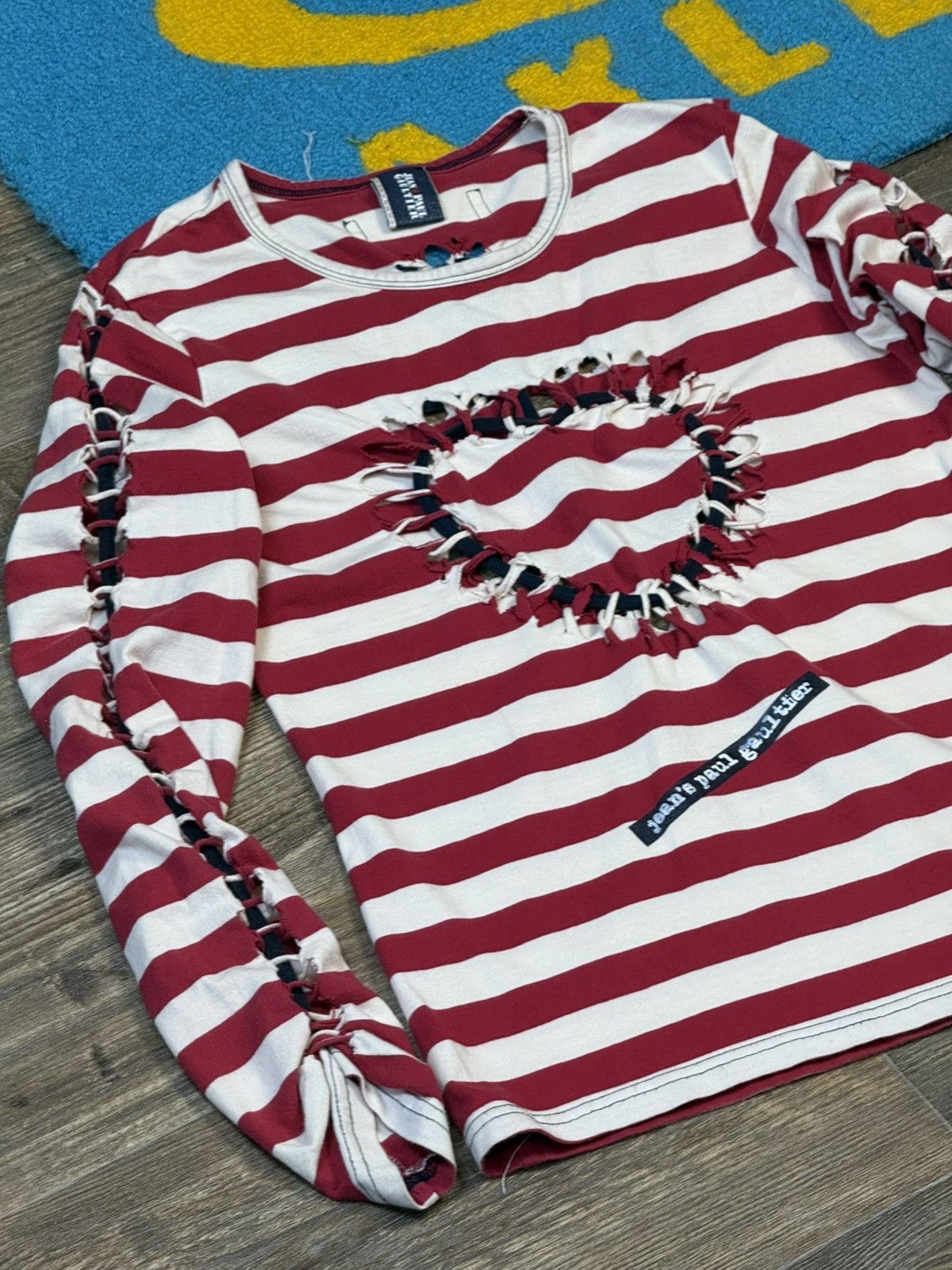Jean Paul Gaultier Vintage Jean Paul Gaultier Heart Anchor Cutout Long Sleeve Size L / US 10 / IT 46 - 3 Thumbnail