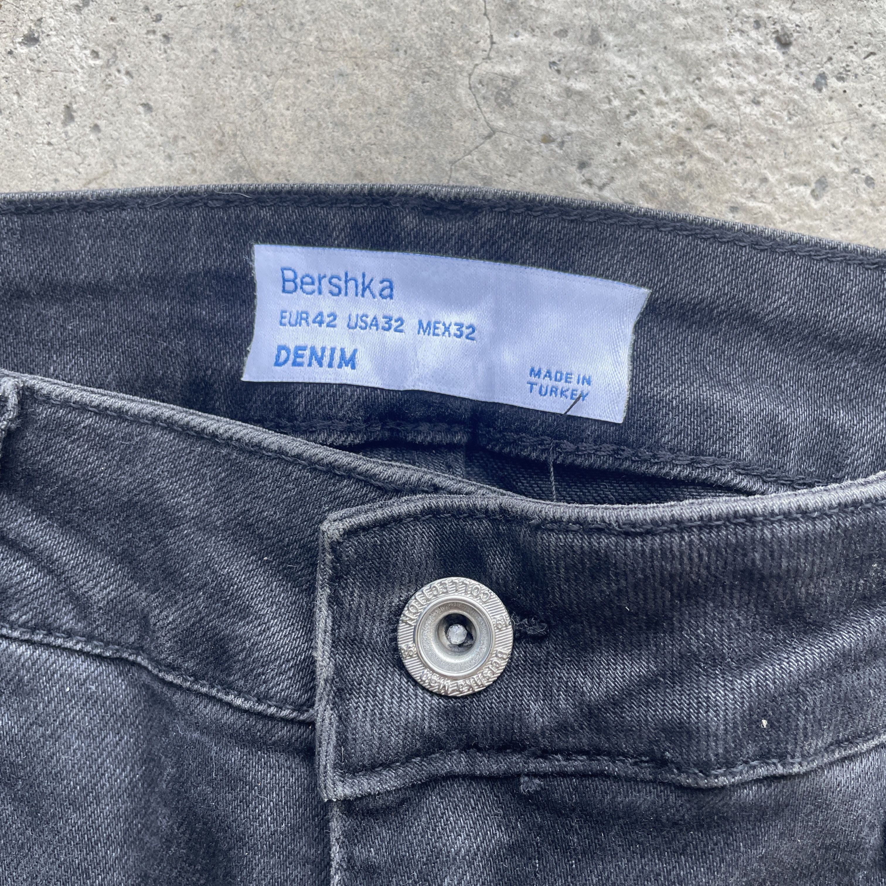 Japanese Brand W32 VINTAGE BERSHKA LIKE AMIRI JEANS BLACK DISTRESSED PANTS Size US 35 - 6 Thumbnail