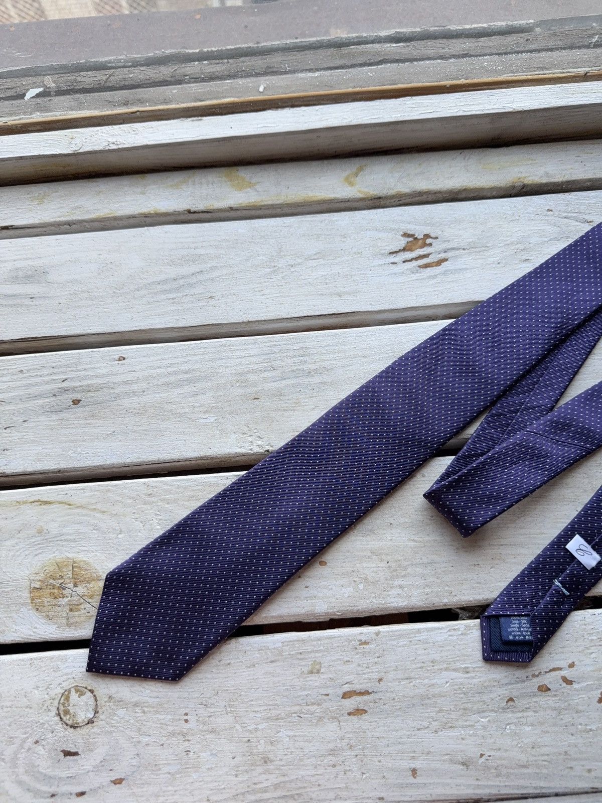 Other Camicissima Italy Purple Micro Dot Silk Tie Made in Italy Size ONE SIZE - 2 Thumbnail