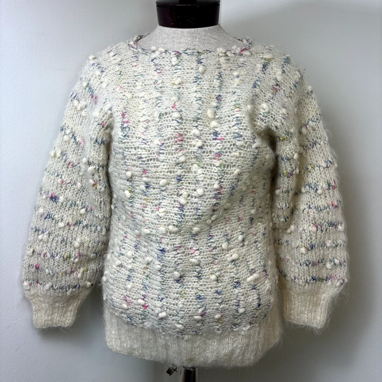Other Bernat Klein Hand-Knit Mohair Bobble Sweater, Multicolor Pul Size M / US 6-8 / IT 42-44 - 1 Thumbnail