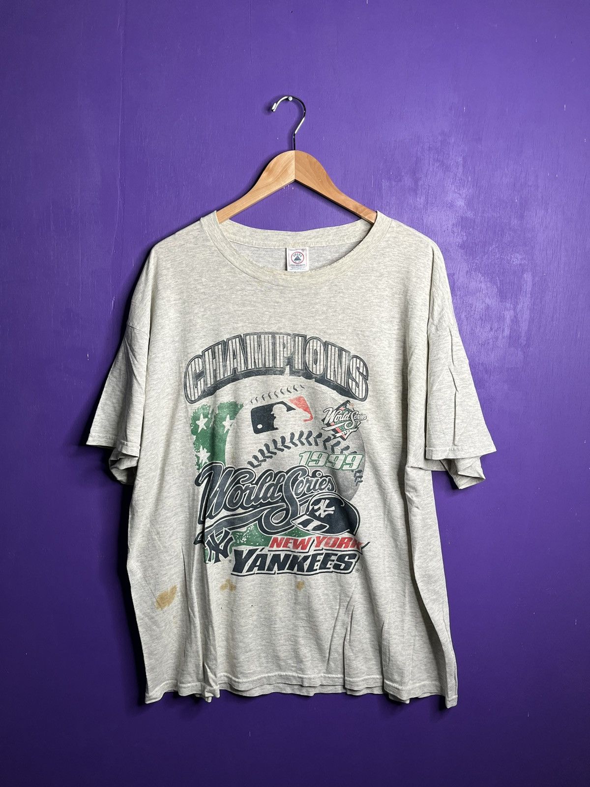 New York Yankees × Vintage Vintage 1999 New York Yankees World Series champs t-shirt Size US XL / EU 56 / 4 - 1 Thumbnail