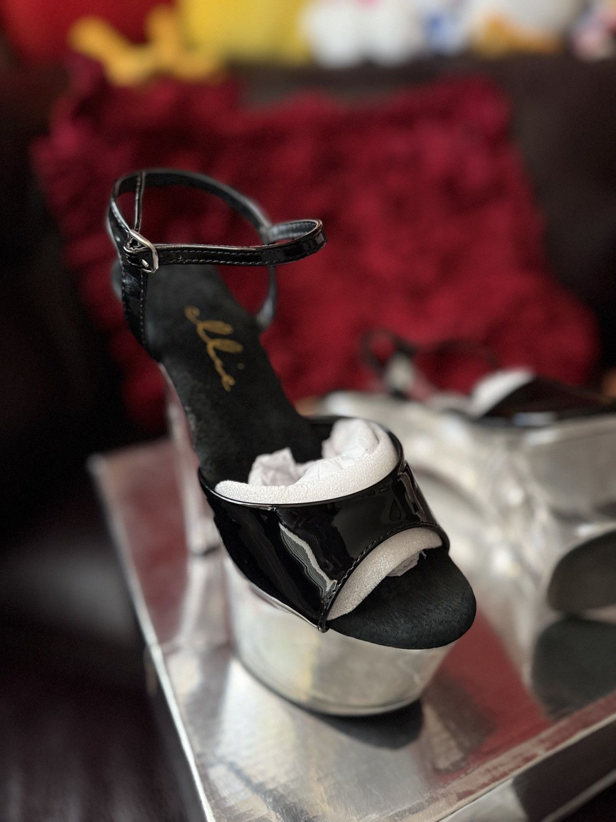 The Unbranded Brand Ellie Black and Silver Platform sex party Shoes size varies Size US 7 / IT 37 - 8 Thumbnail