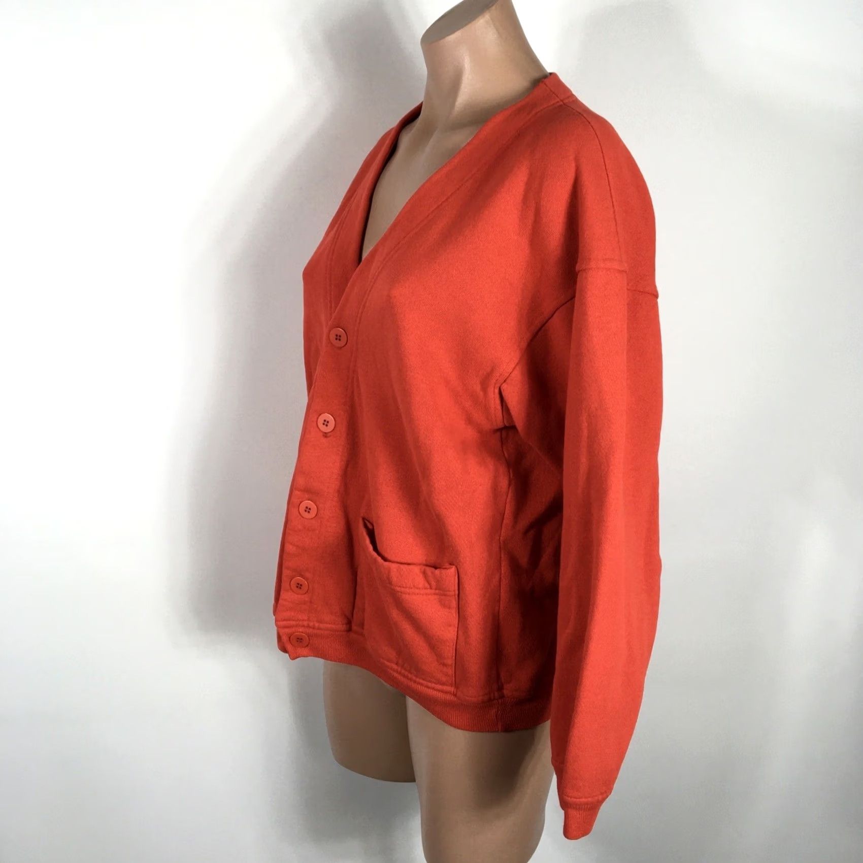 Hanes Vintage 80s/90s Hanes Button Down Cardigan Red Sweatshirt Size S / US 4 / IT 40 - 7 Thumbnail