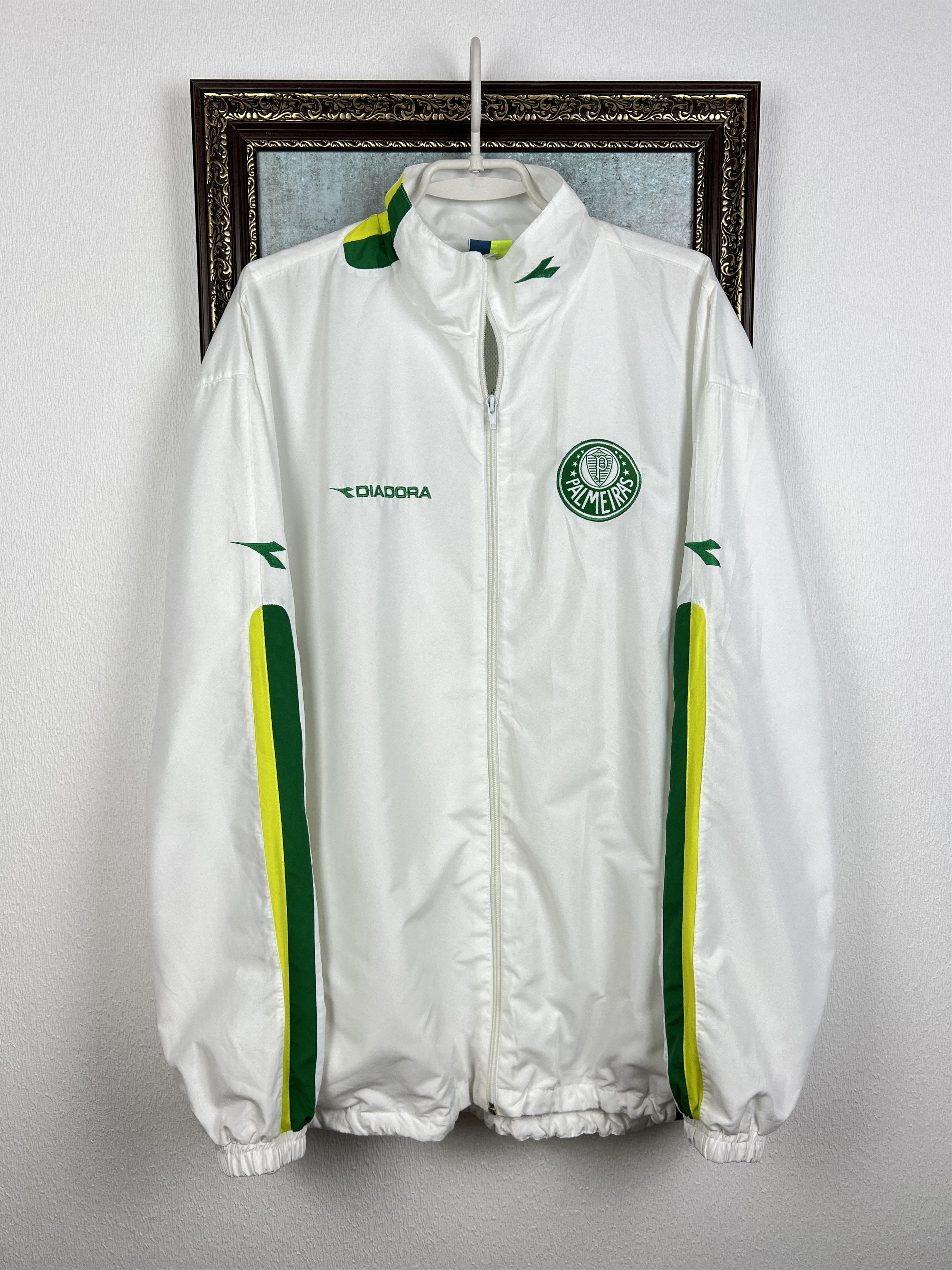 Diadora Vintage Diadora Palmeiras Football Jacket Soccer Track Top Size US XXL / EU 58 / 5 - 1 Thumbnail