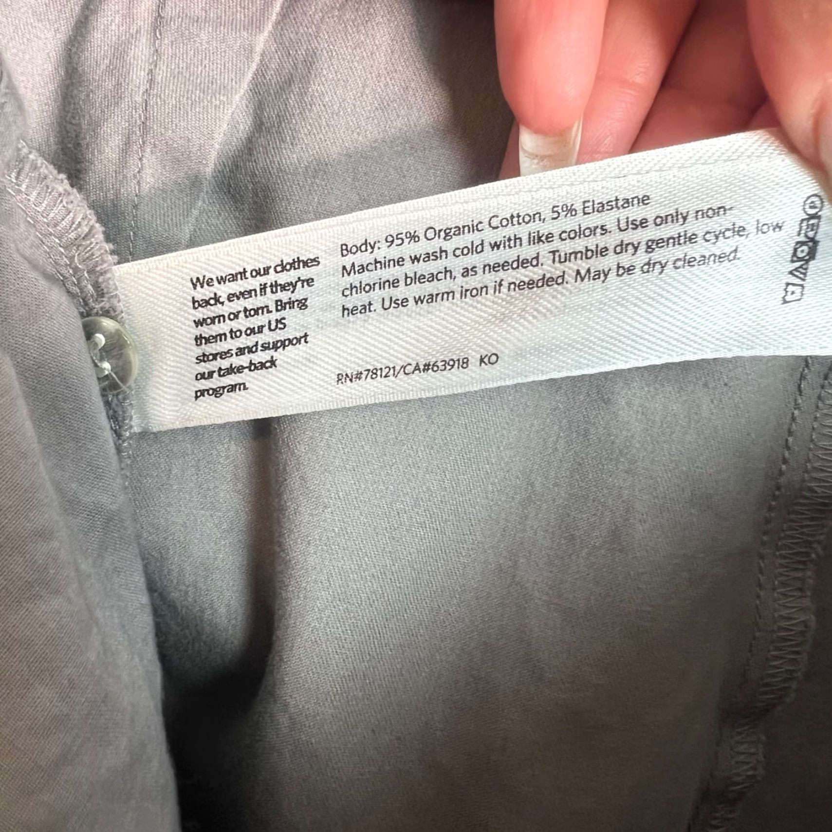 Eileen Fisher VINTAGE Eileen Fisher Pants Cropped Straight Leg 6 Gray Organic Cotton Blend Womens Size 6 Stretch Cropped 23in Inseam Womens Size 28" / US 6 / IT 42 - 4 Thumbnail