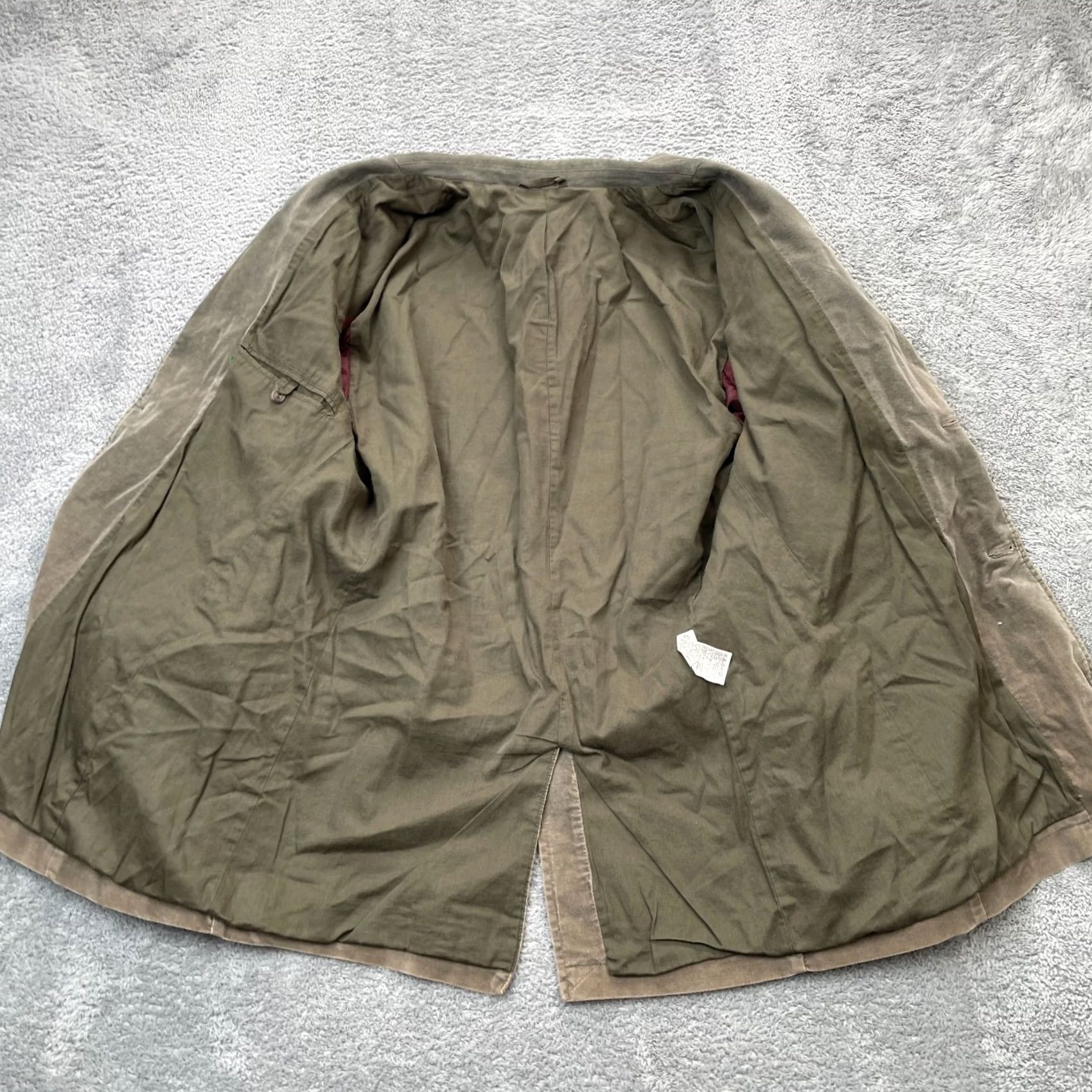 United Colors Of Benetton United Colors of Benetton Blazer Jacket Mens 50 EU 40R US Green Notch Lapel Three-Button Three-Button Button Front Single-Breasted Size 50R - 5 Thumbnail