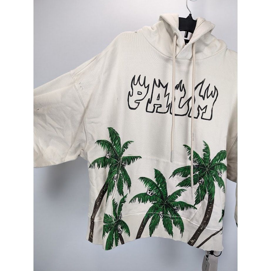 Palm Angels o1rshd1 Palm & Skull Vint Hoody in White Green Size US M / EU 48-50 / 2 - 10 Thumbnail