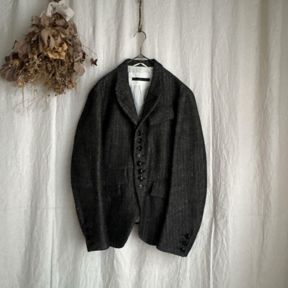 KLASICA HUNTS Wool Linen Classic Herringbone Jacket Size US L / EU 52-54 / 3 - 3 Thumbnail