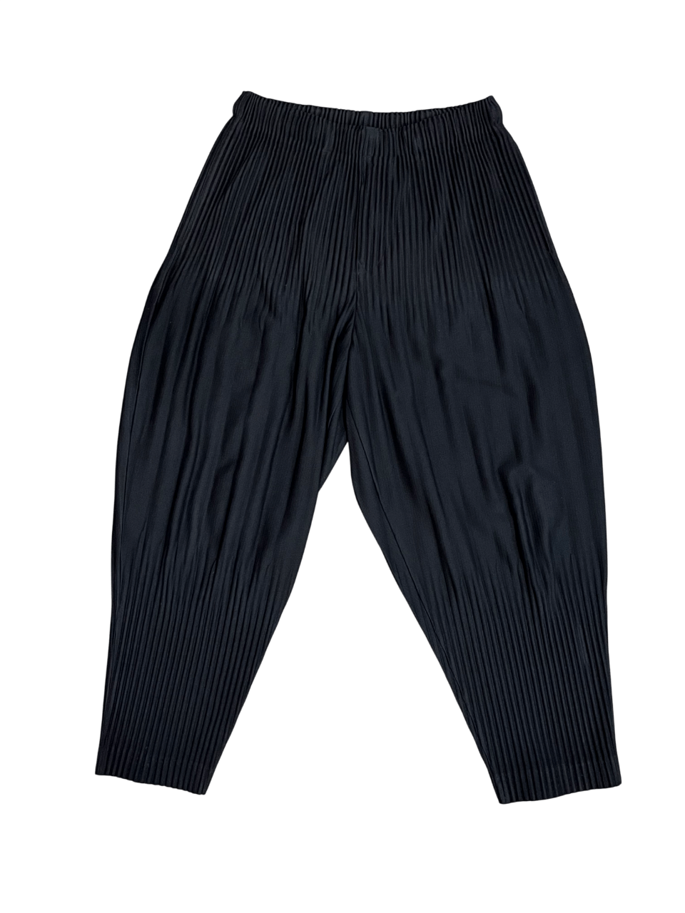 Homme Plisse Issey Miyake Homme Plisse Basics Navy Tapered Pants Size US 29 - 1 Thumbnail