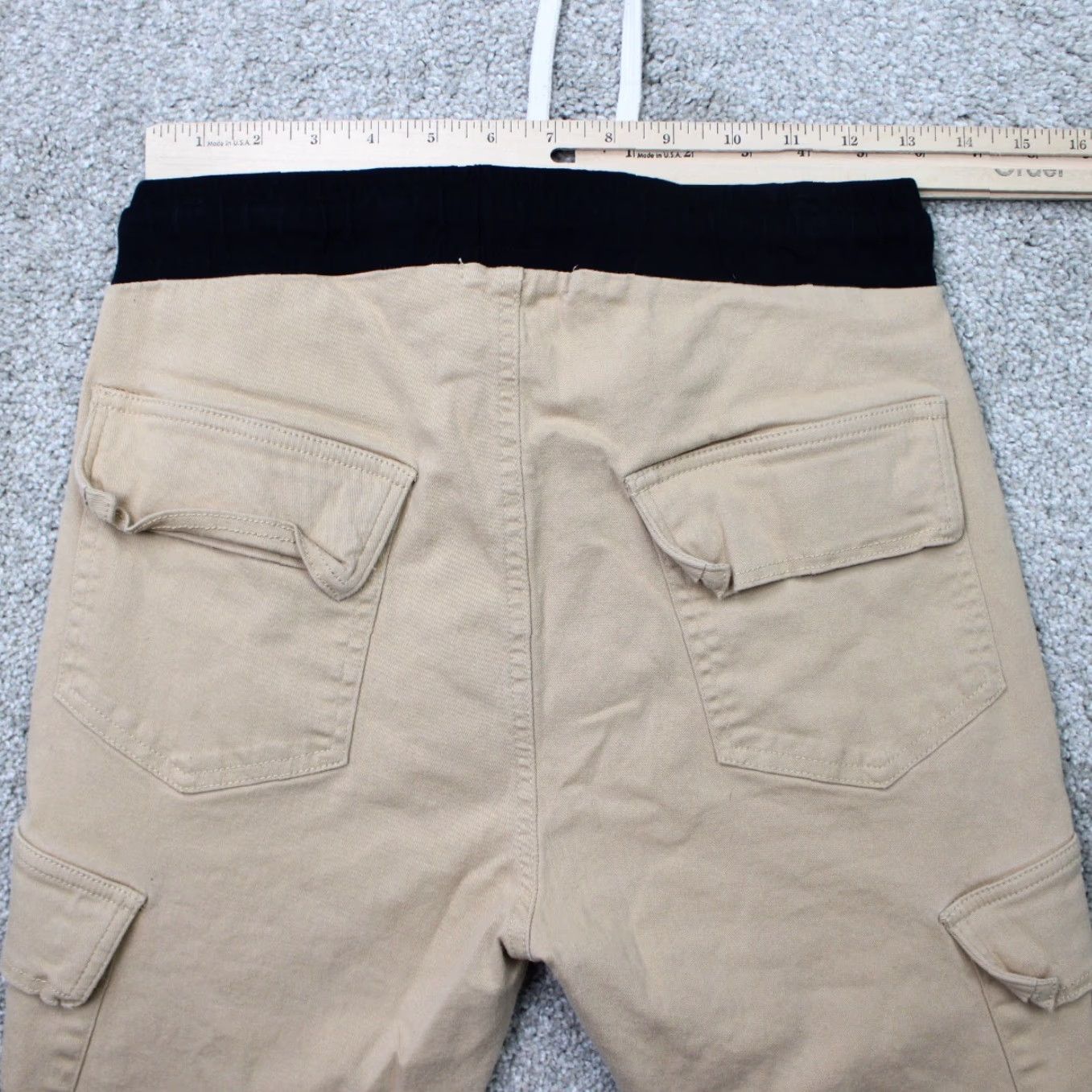 MNML MNML Jogger Pants Mens Medium Beige Drawstring Cotton Stretch Straight Leg Size US 31 - 7 Thumbnail