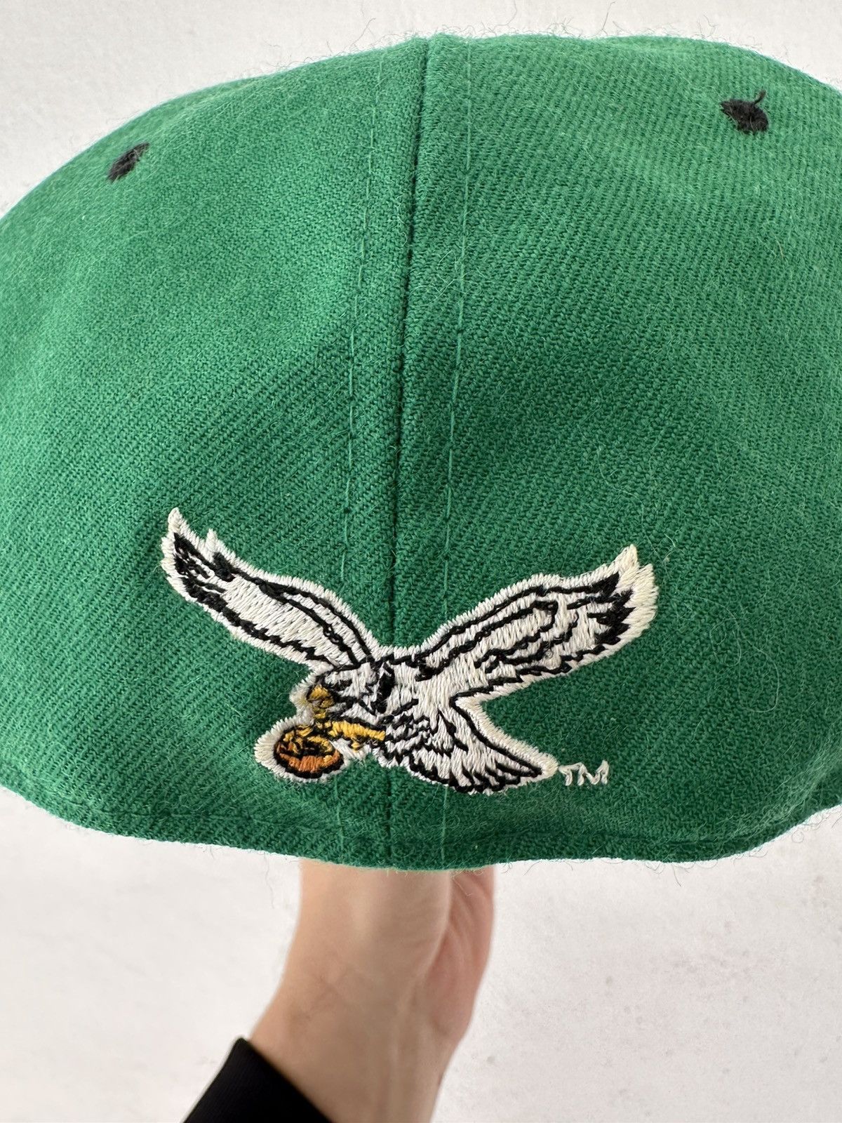 NFL × New Era × Vintage VTG 90s RARE Philadelphia Eagles New Era 7 1/4 Fitted Hat Size ONE SIZE - 6 Thumbnail