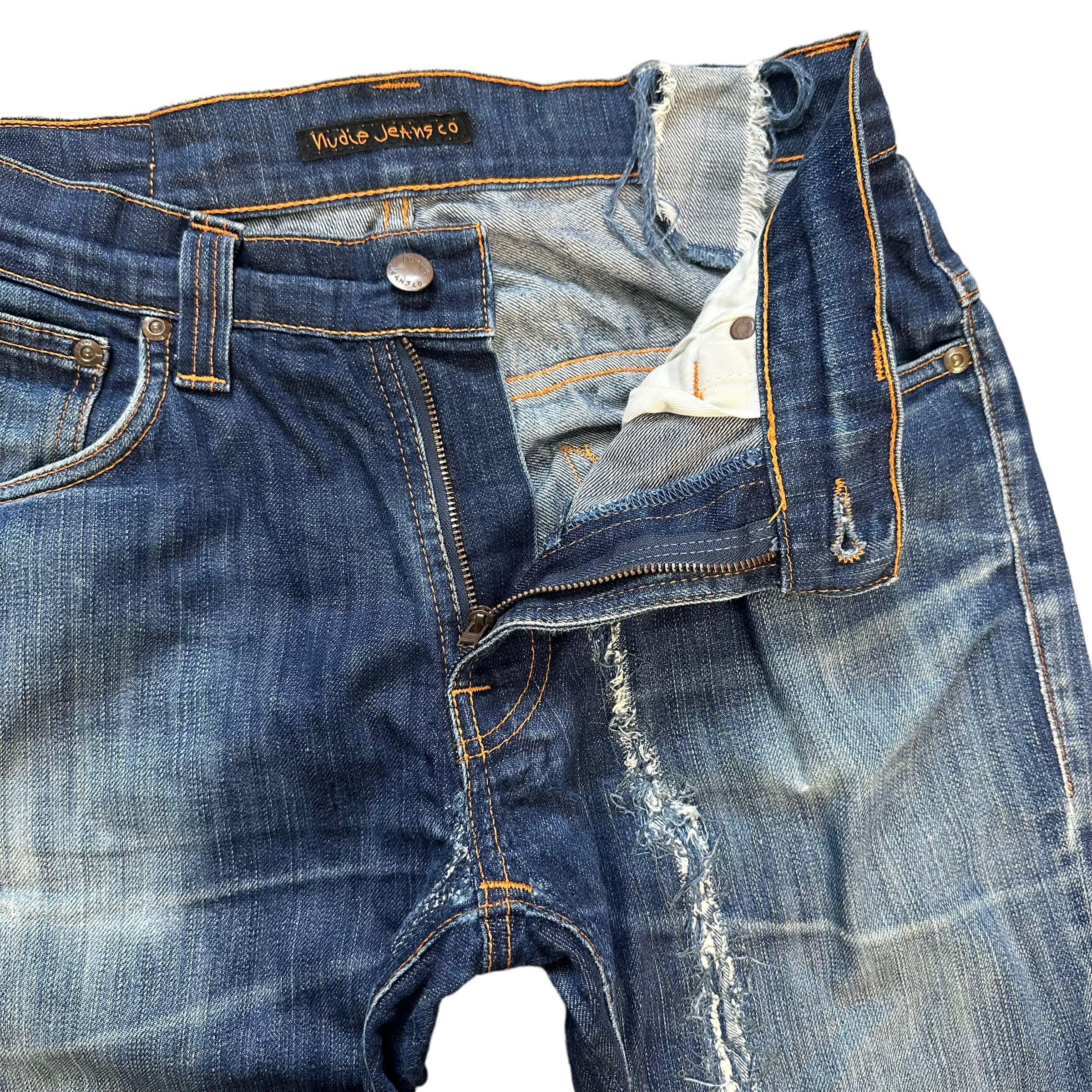Japanese Brand TRASHED🔥 NUDIE JEANS DENIM PANTS #7463-147 Size US 30 / EU 46 - 3 Thumbnail