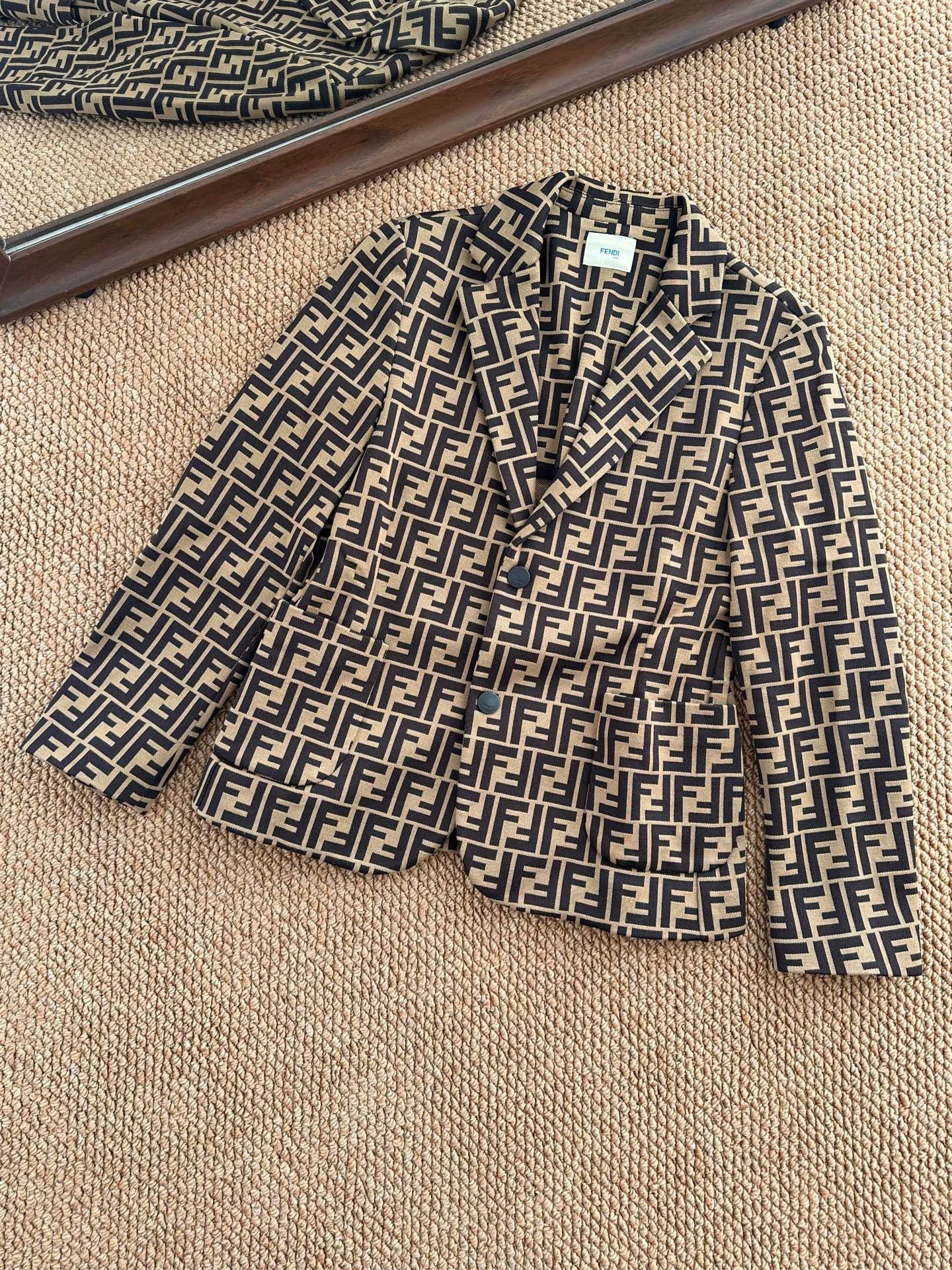 Fendi FENDI FF Monogram Vintage Blazer Women's 10A Size L / US 10 / IT 46 - 1 Thumbnail