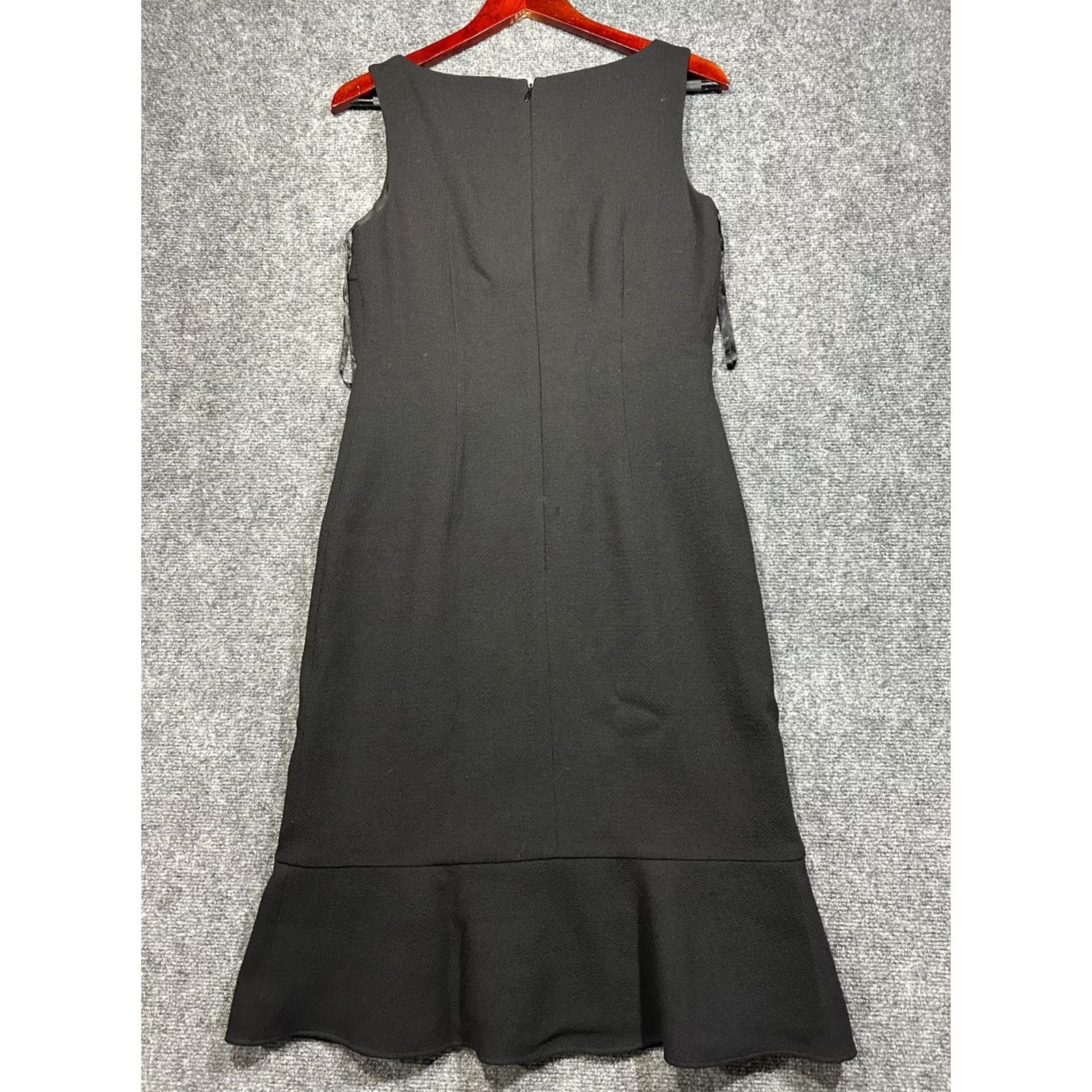 Ann Taylor Ann Taylor Womens Black Wool Sleeveless Shift Dress Size 4 Back Zip Size S / US 4 / IT 40 - 6 Thumbnail