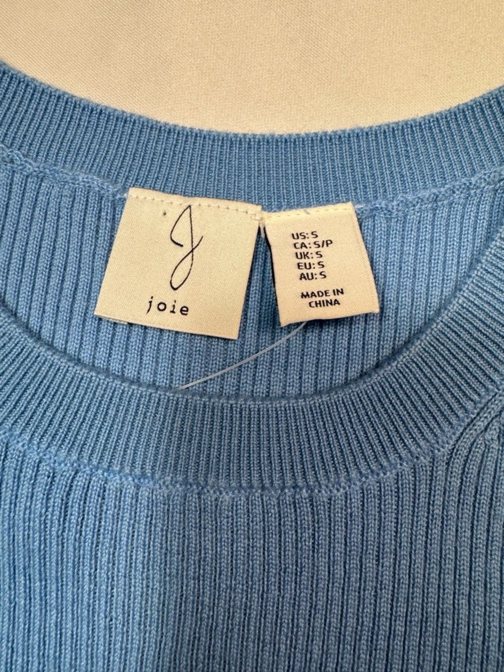 Joie NWT New Joie 100% Merino Wool Ribbed Knit Sleeveless Blue T Size S / US 4 / IT 40 - 5 Thumbnail