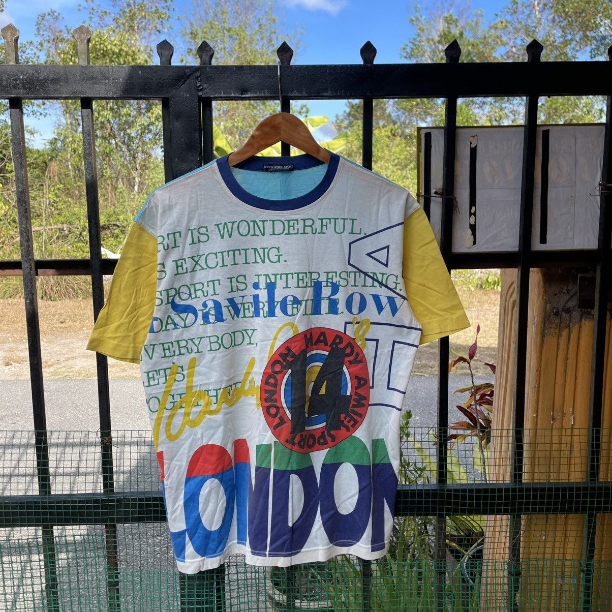 Hardy Amies 🔥Vintage 80s Hardy Amies Sport All Over Print Designer Tee Size US L / EU 52-54 / 3 - 1 Thumbnail