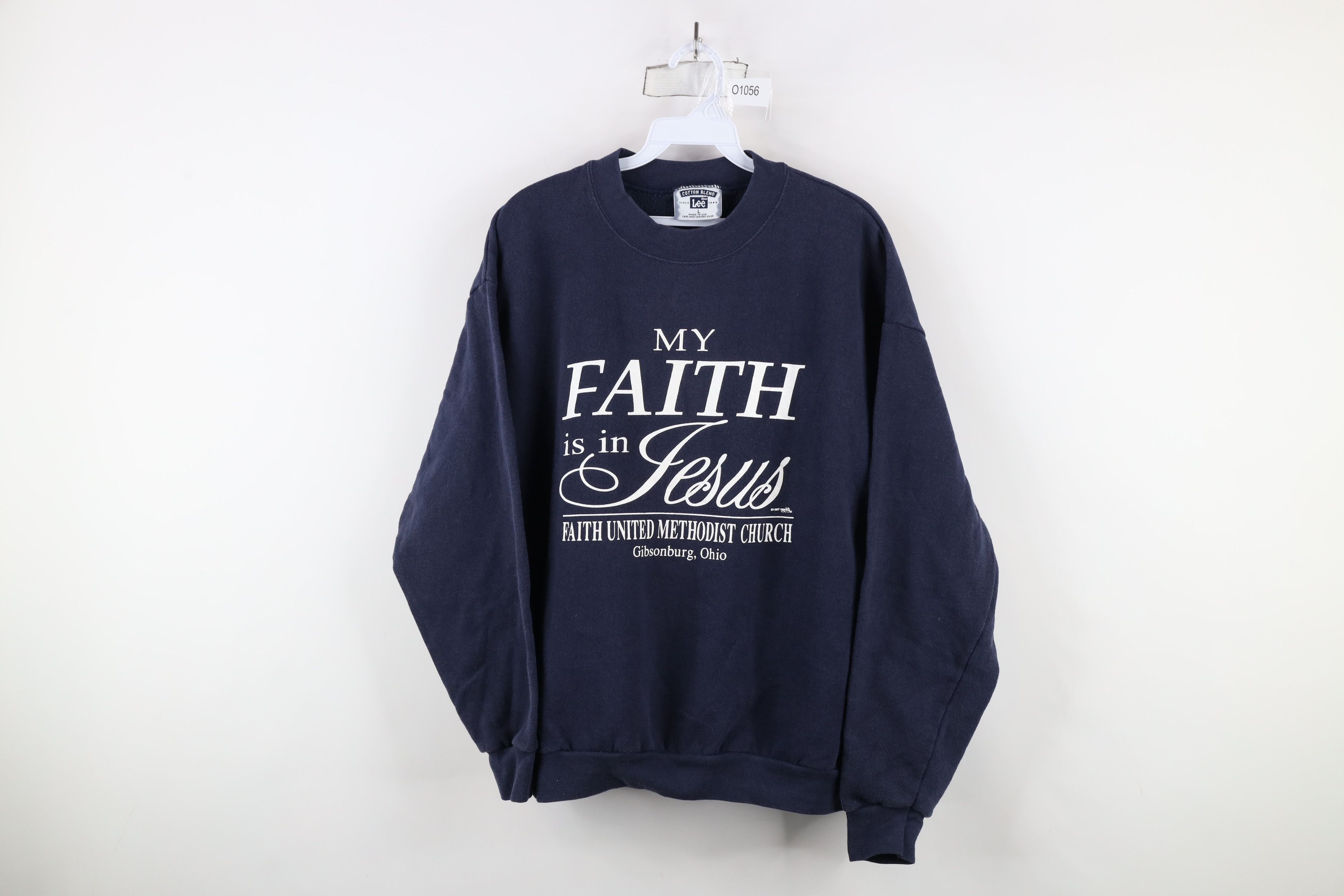 Vintage Vintage 90s Streetwear My Faith Is In Jesus Sweatshirt USA Size L / US 10 / IT 46 - 1 Thumbnail