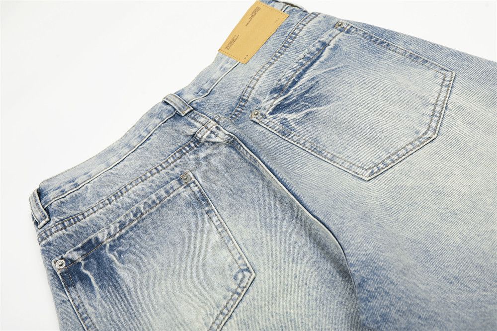 Vintage Retro punk distressed loose straight leg men's washed jeans Size US 32 / EU 48 - 5 Thumbnail