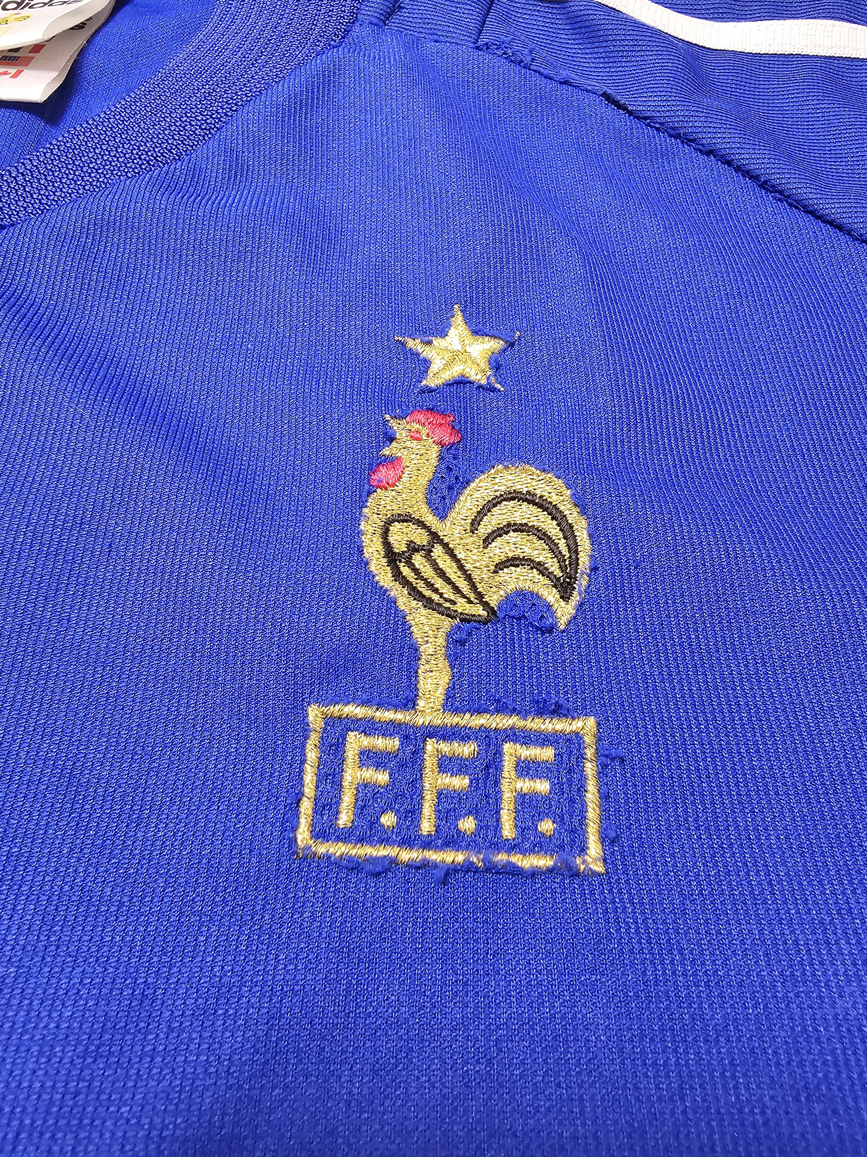 Adidas FRANCE 2002 2004 HOME VIERA FOOTBALL SHIRT SOCCER JERSEY Size US L / EU 52-54 / 3 - 4 Thumbnail