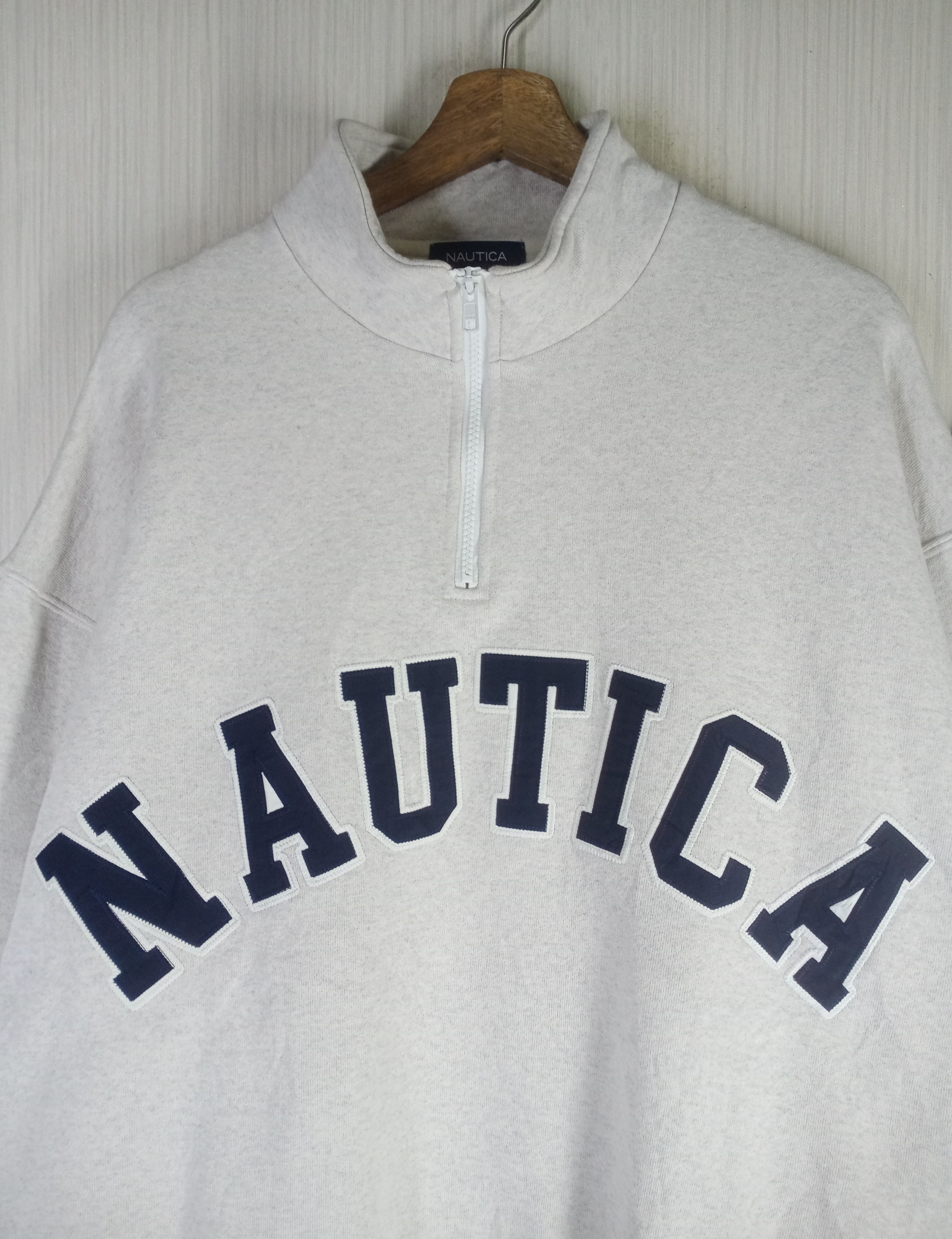 Nautica Rare Vintage Nautica Spell Out Logo Half Zipper Sweatshirt Size US M / EU 48-50 / 2 - 3 Thumbnail