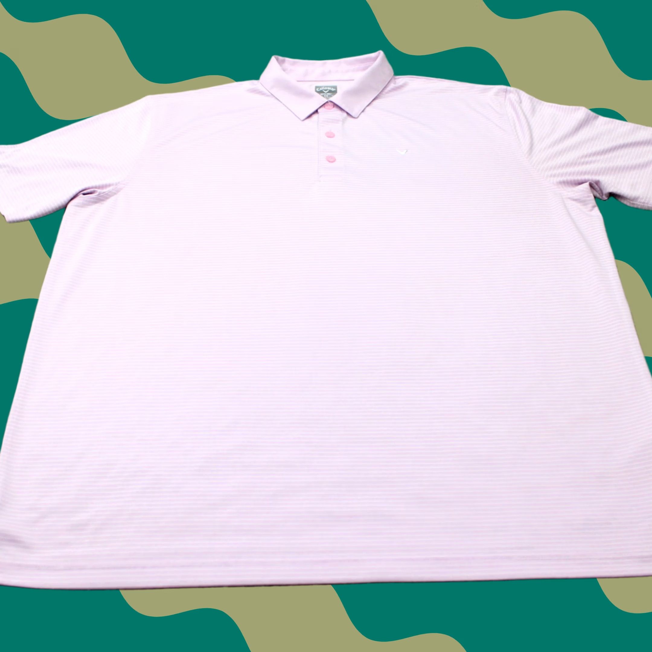 Callaway Callaway Opti-Dri Polo Shirt Mens 2XL Pink Short Sleeve Pullover Contact Logo Breathable Activewear Golf Shirt Size US XXL / EU 58 / 5 - 1 Thumbnail