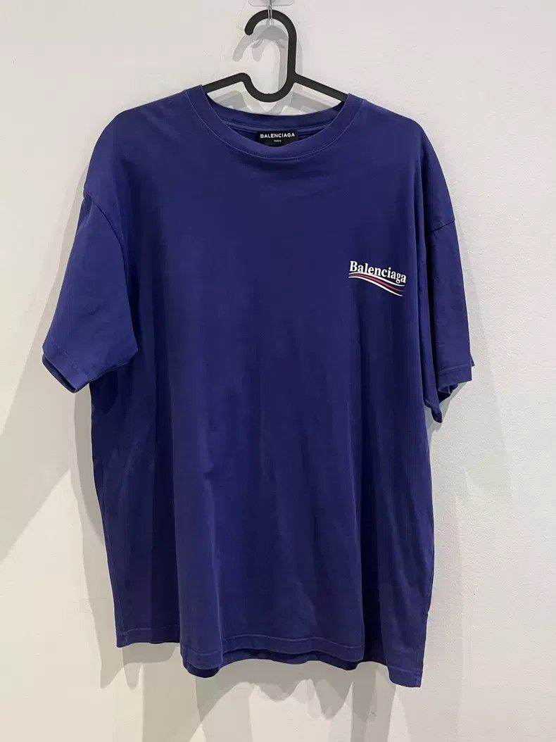 Balenciaga Balenciaga Blue Coke Logo Short Sleeve T-Shirt Size US XS / EU 42 / 0 - 1 Thumbnail