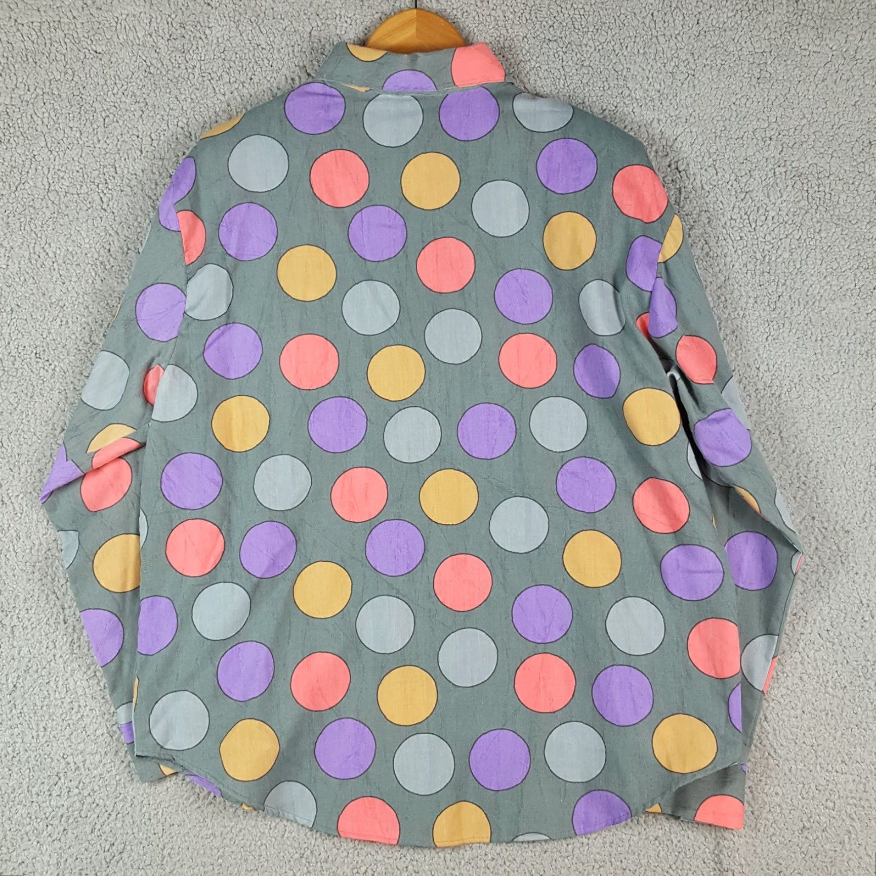 Lee Vintage Lee Women's Polka Dot Shirt Size L Retro 80s Disco Casual Breathable Cotton Size L / US 10 / IT 46 - 5 Thumbnail