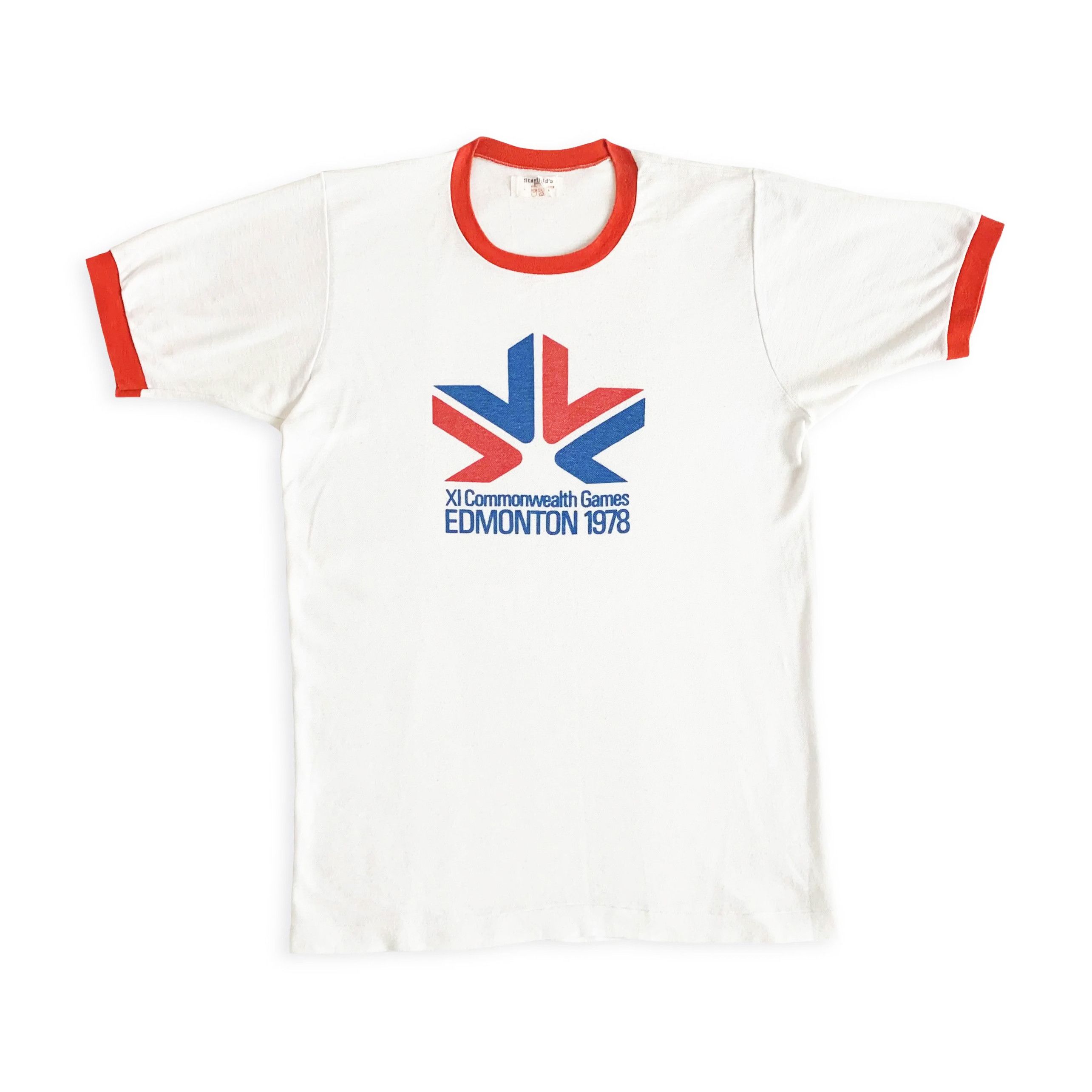 Vintage 70s Commonwealth Games EDMONTON 1978 T shirt Single Stitch Size US S / EU 44-46 / 1 - 2 Thumbnail