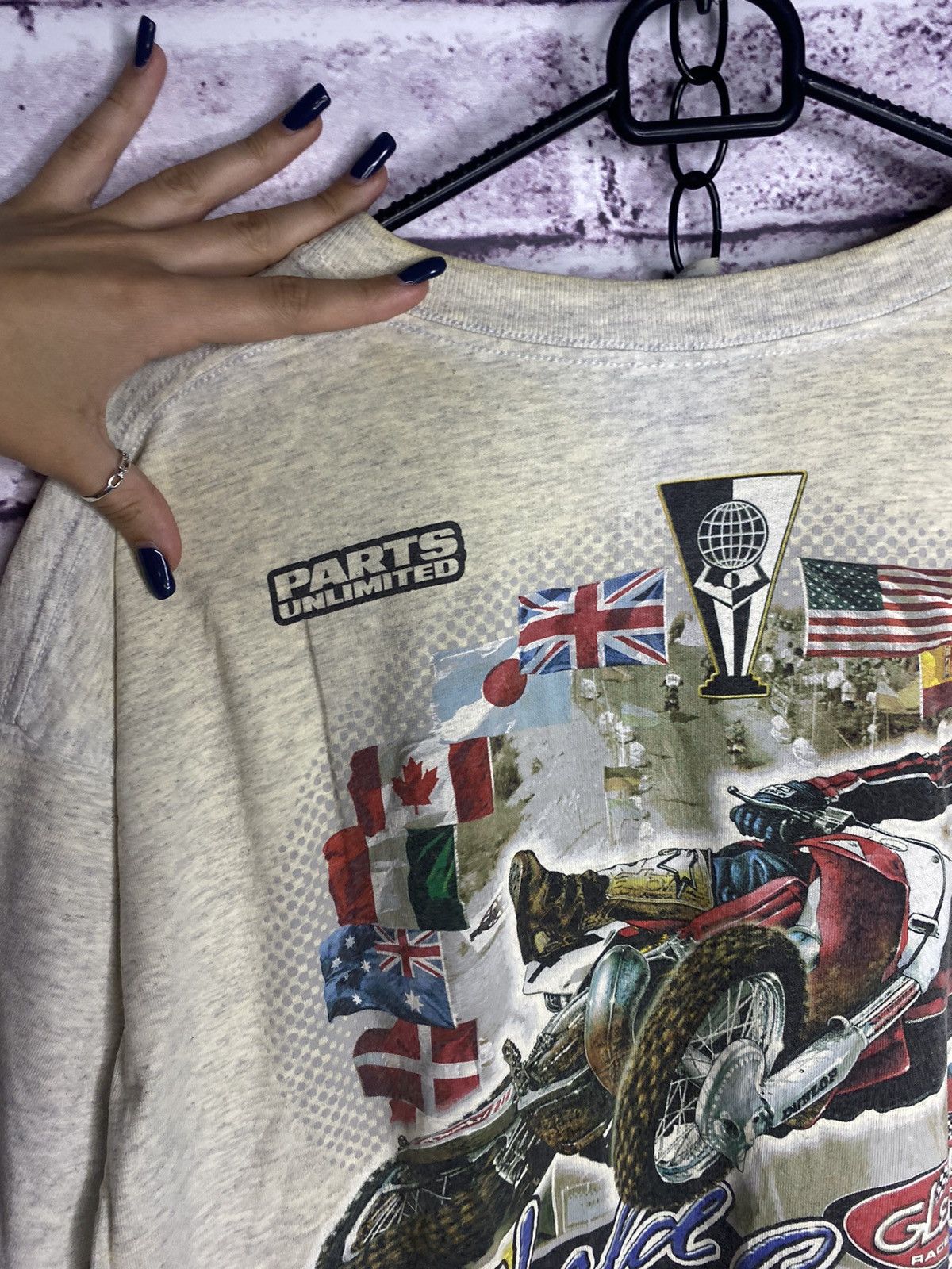 Vintage Motocross 2002 World Cup Overprint Logo Distressed Tee Size US XL / EU 56 / 4 - 4 Thumbnail