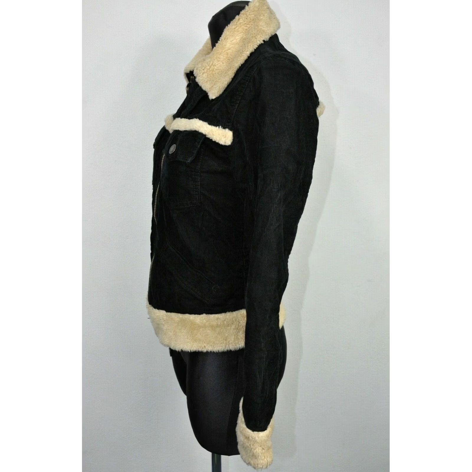Levi's Levi's Trucker Jacket Shirt Women XS Black Corduroy Sherpa Vintage No N/A Size XS / US 0-2 / IT 36-38 - 3 Thumbnail