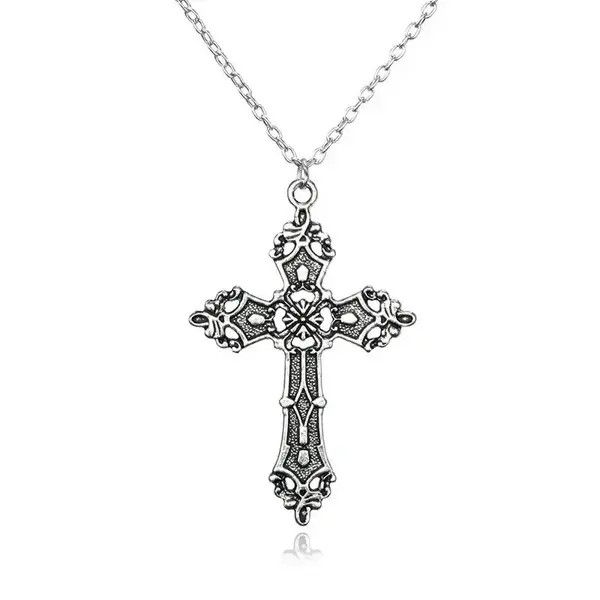 Designer × Vintage Vintage Cross Pendant Necklace Gothic Grunge style chain Y2k Size ONE SIZE - 1 Thumbnail
