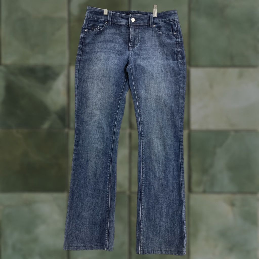White House Black Market VINTAGE White House Black Market Jeans Womens 6R Blue Low Rise Boot Cut Size 28" / US 6 / IT 42 - 1 Thumbnail