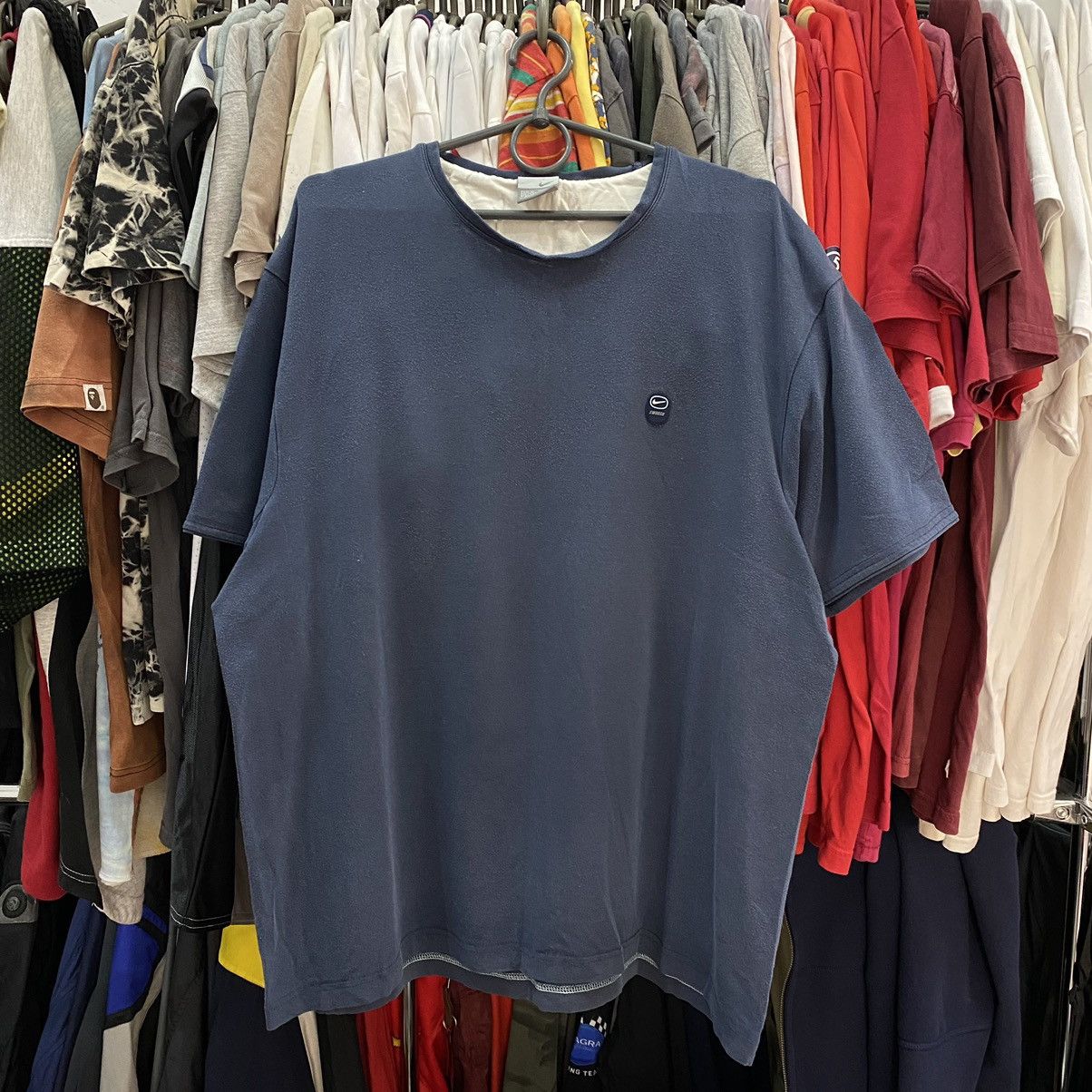 Other Vintage Nike Small Swoosh 2000’s blue faded tee Size US XL / EU 56 / 4 - 1 Thumbnail