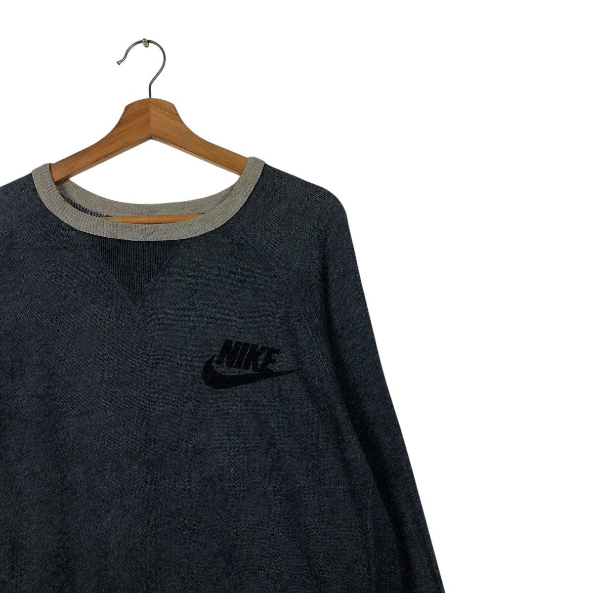 Nike 📌Vintage Nike Big Swoosh Sweatshirt Rich Blue Pull Over Size US L / EU 52-54 / 3 - 7 Thumbnail
