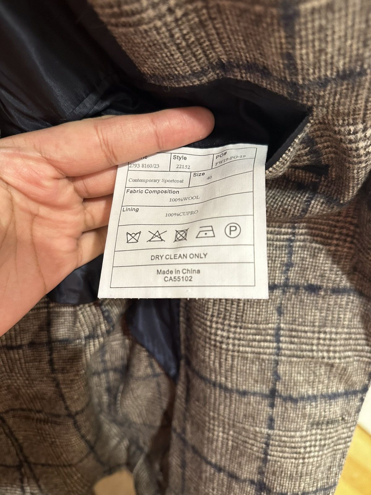 Spier & Mackay Spier & Mackay - 40/50R - Gray Plaid Check Sportcoat Size 40R - 5 Thumbnail
