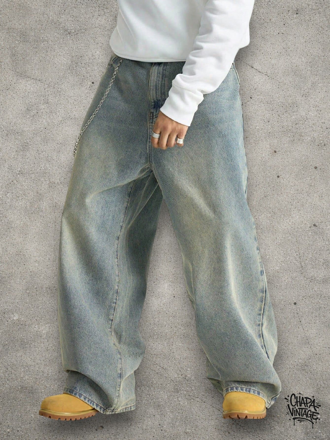 Vintage Baggy vintage jeans Size US 32 / EU 48 - 2 Thumbnail