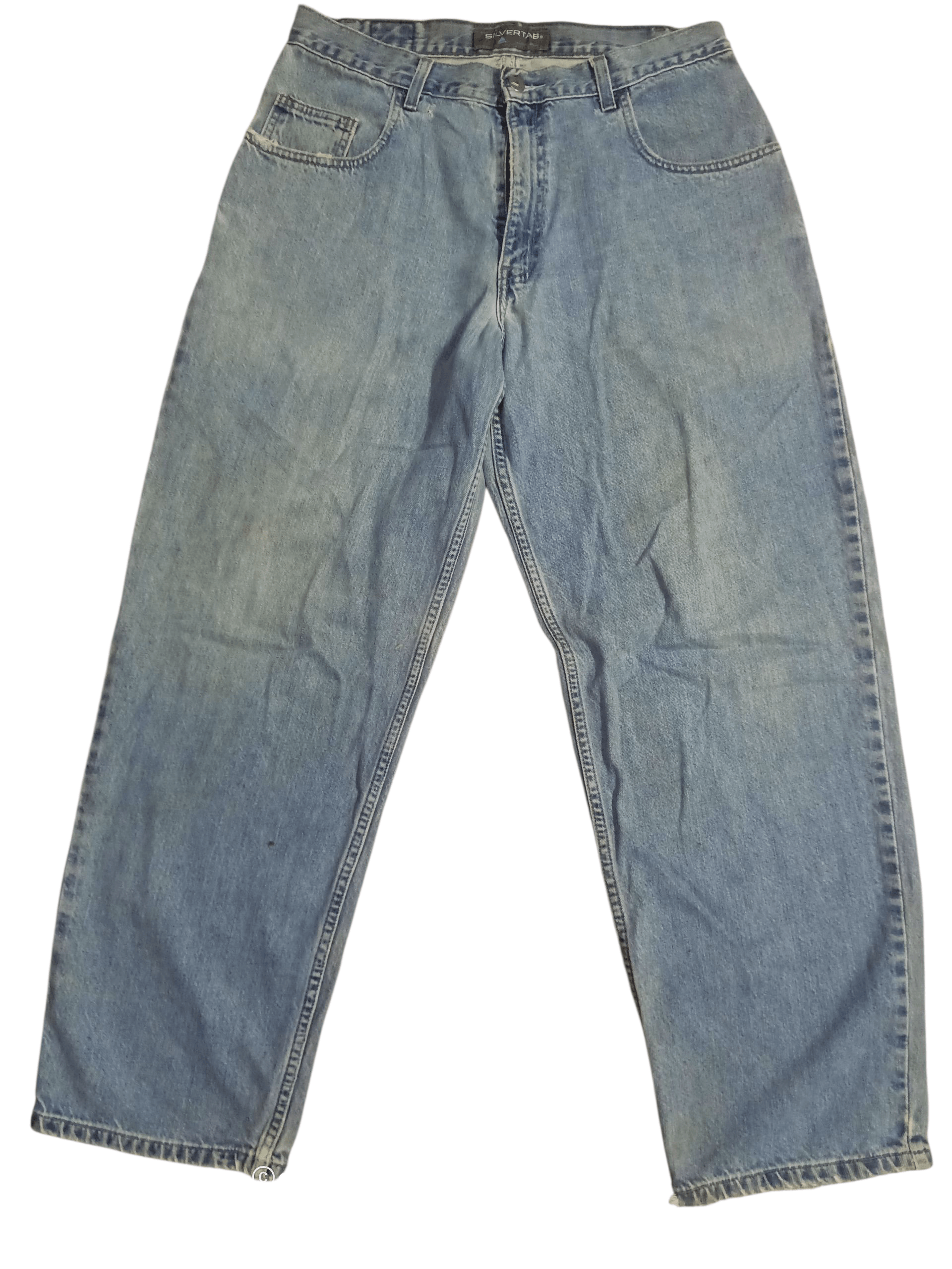 Levi's 🌟Vintag Levis 90s Silver Loose Jeans 🌟 Size US 34 / EU 50 - 8 Thumbnail