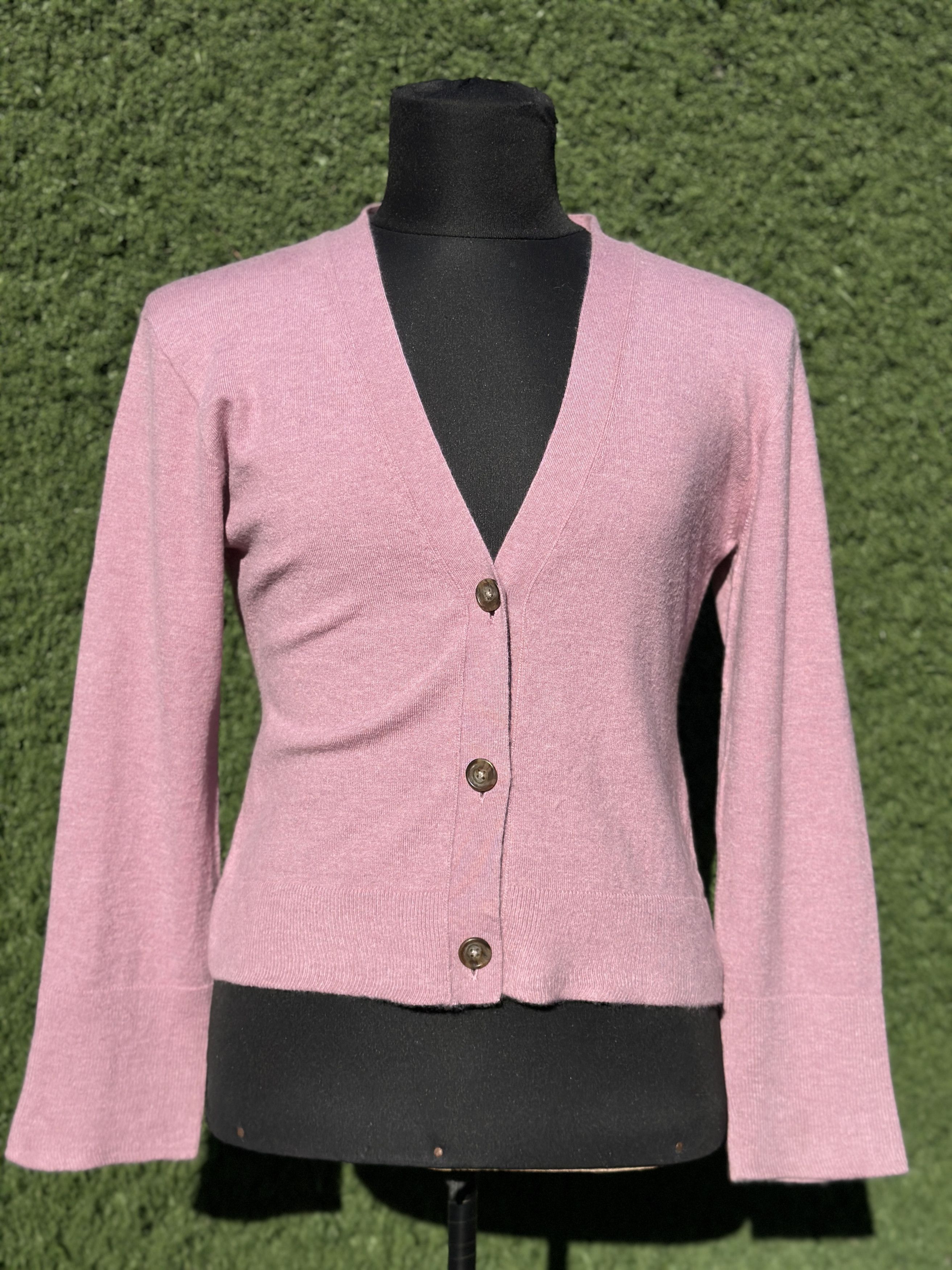 Prada Prada Cashmere Silk V Neck Cardigan Fine Knit Button 40 IT