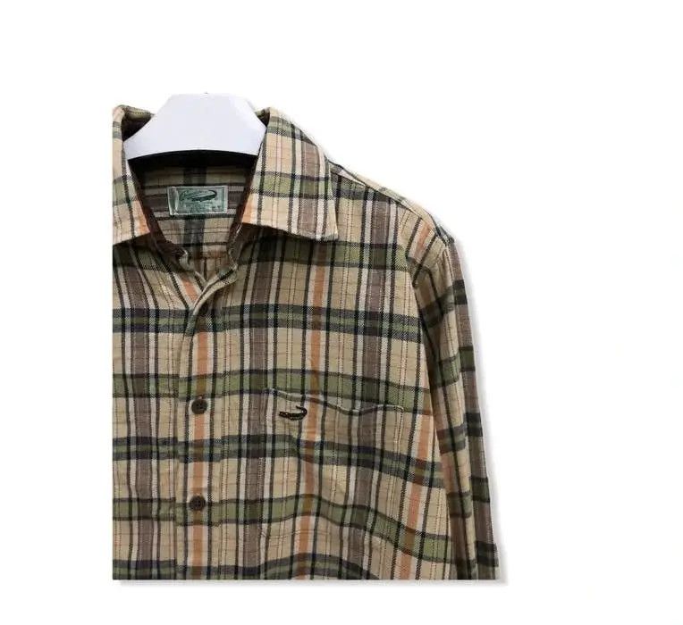 Flannel × Vintage Vintage Crocodile Plaid Tartan Flannel Shirt 👕 Size US M / EU 48-50 / 2 - 2 Thumbnail