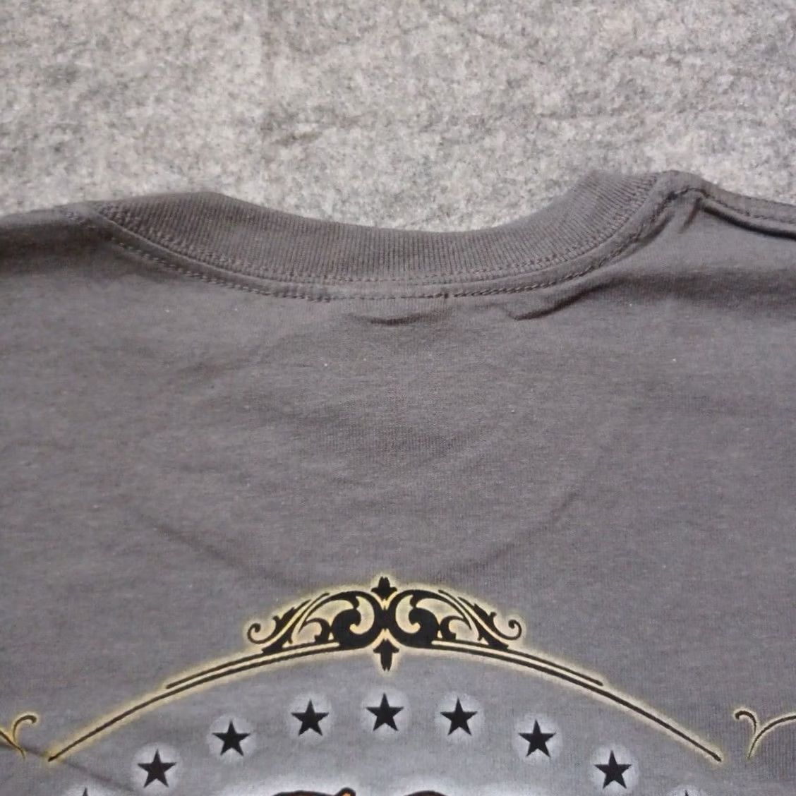 Gildan Reno Motorcycle Rally Mens Shirt XL Gray Two Side Graphic Eagle Flag Logo 2014 Size US XL / EU 56 / 4 - 3 Thumbnail