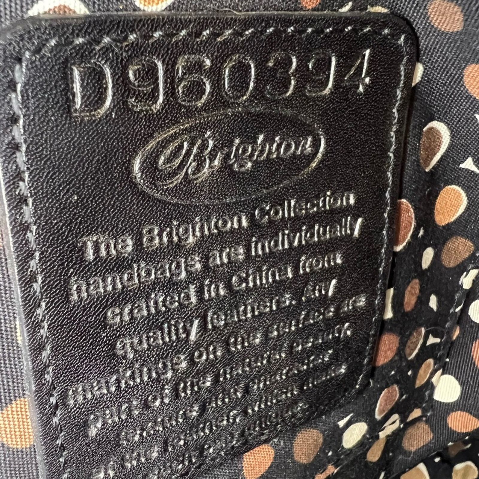 Brighton Brighton Embossed Black Leather Shoulder Bag Size ONE SIZE - 6 Thumbnail